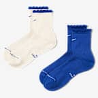 Nike Everyday Elevated Scallop Micro-Crew Socks (2 Pairs) - Multi-Colour