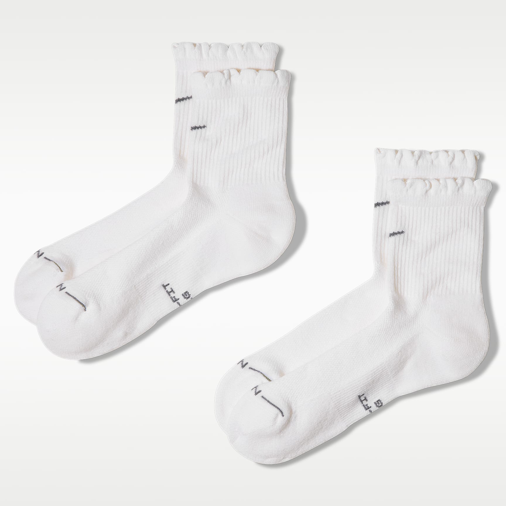 Nike Everyday Elevated Scallop Micro-Crew Socks (2 Pairs)