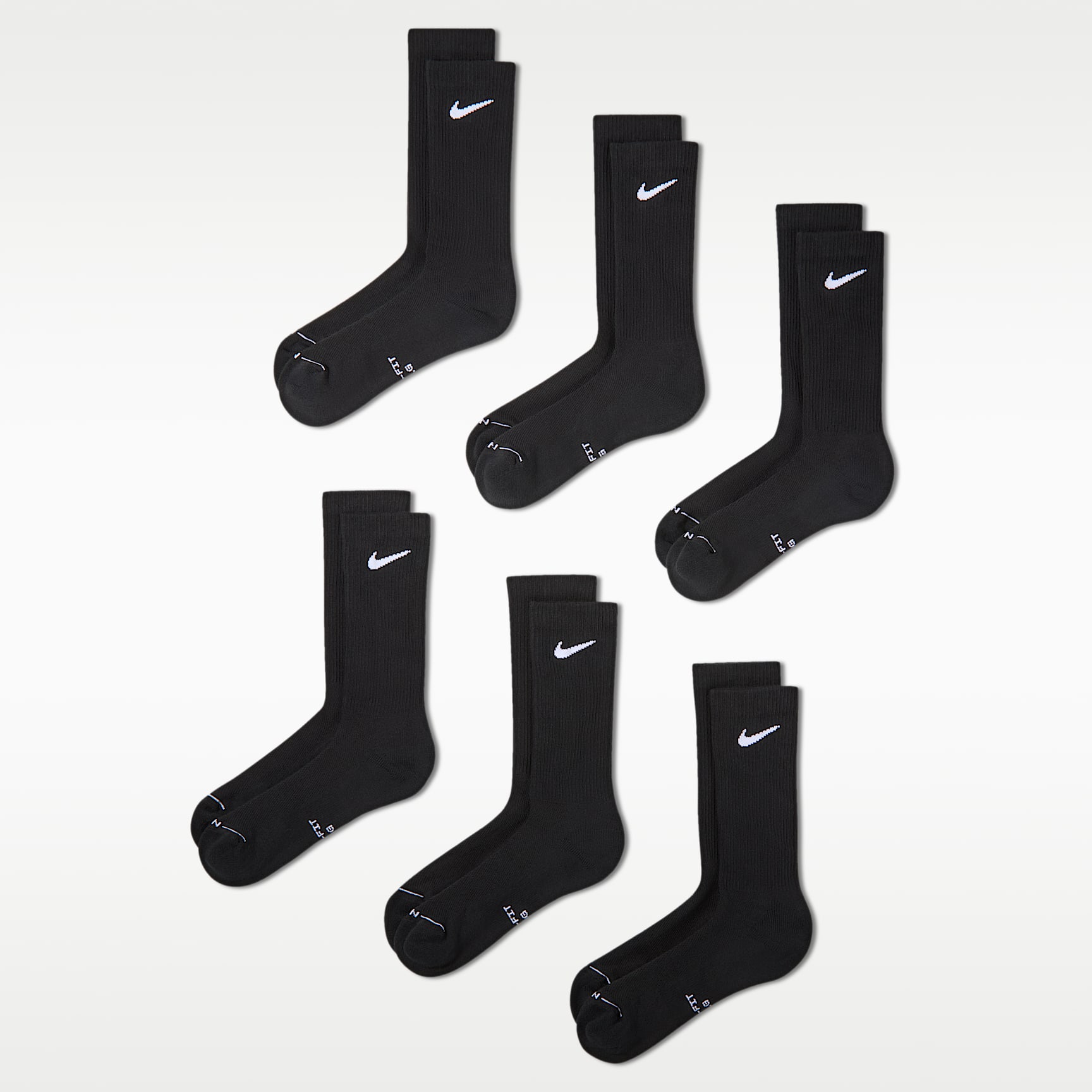 Nike Everyday Elevated Crew Socks (6 Pairs)