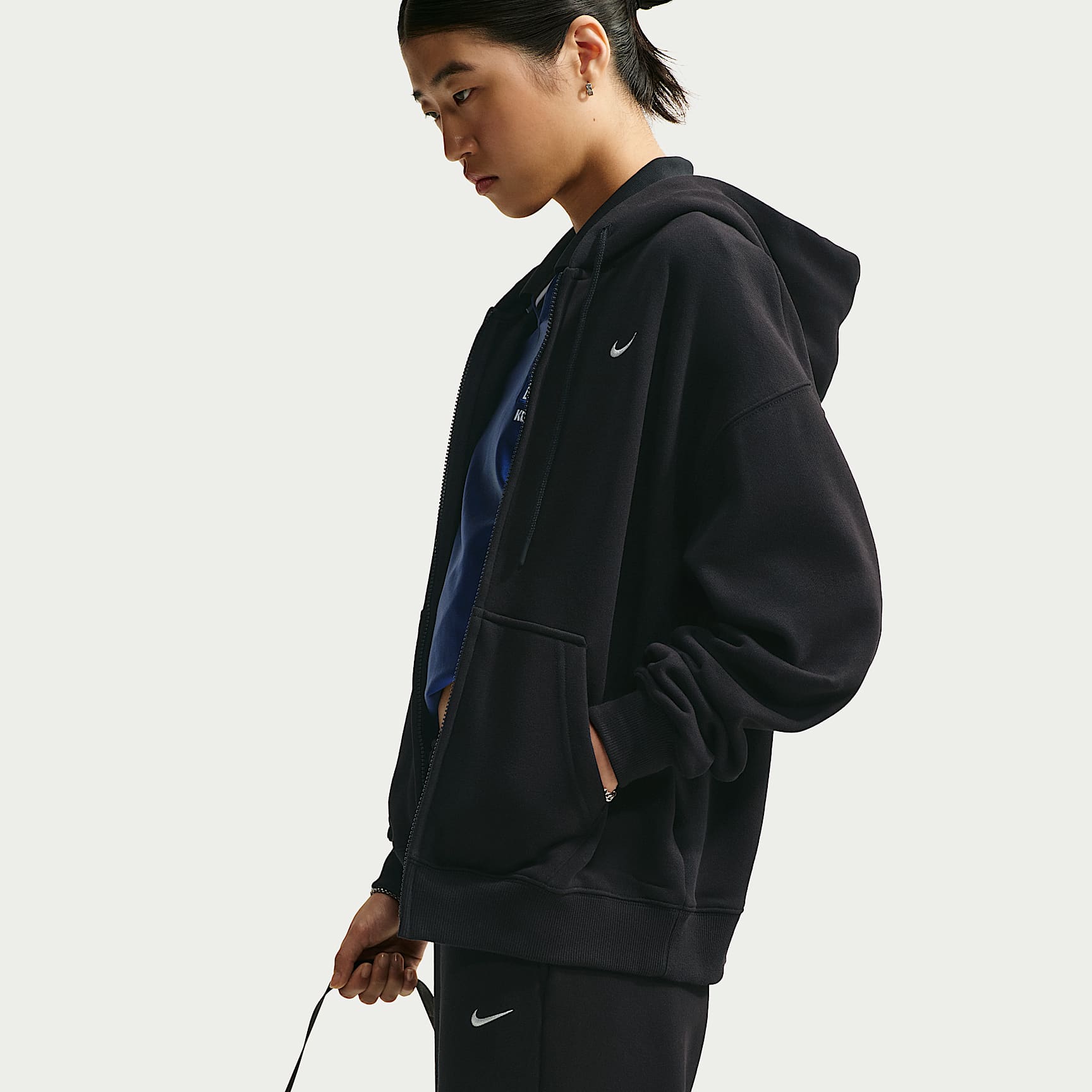 Nike Studio Fleece Medium Weight Women's Oversized Full-Zip Hoodie