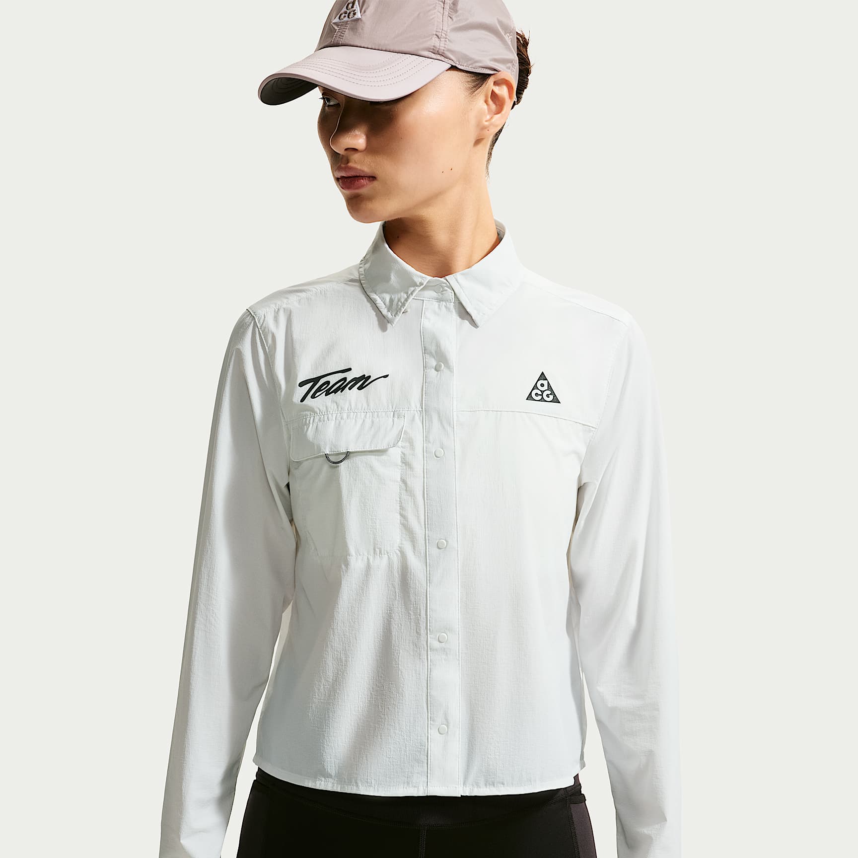 ACG 'Aireez' Women's Button-Up Long-Sleeve Graphic Trail-Running Top