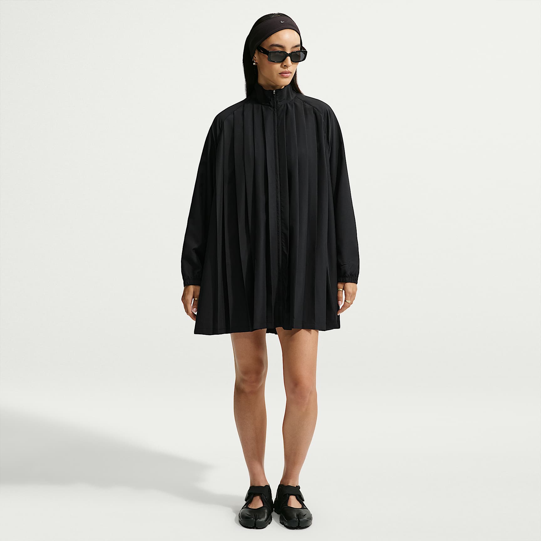 Nike Sportswear Women's Oversized Long-Sleeve Pleated Mini Dress