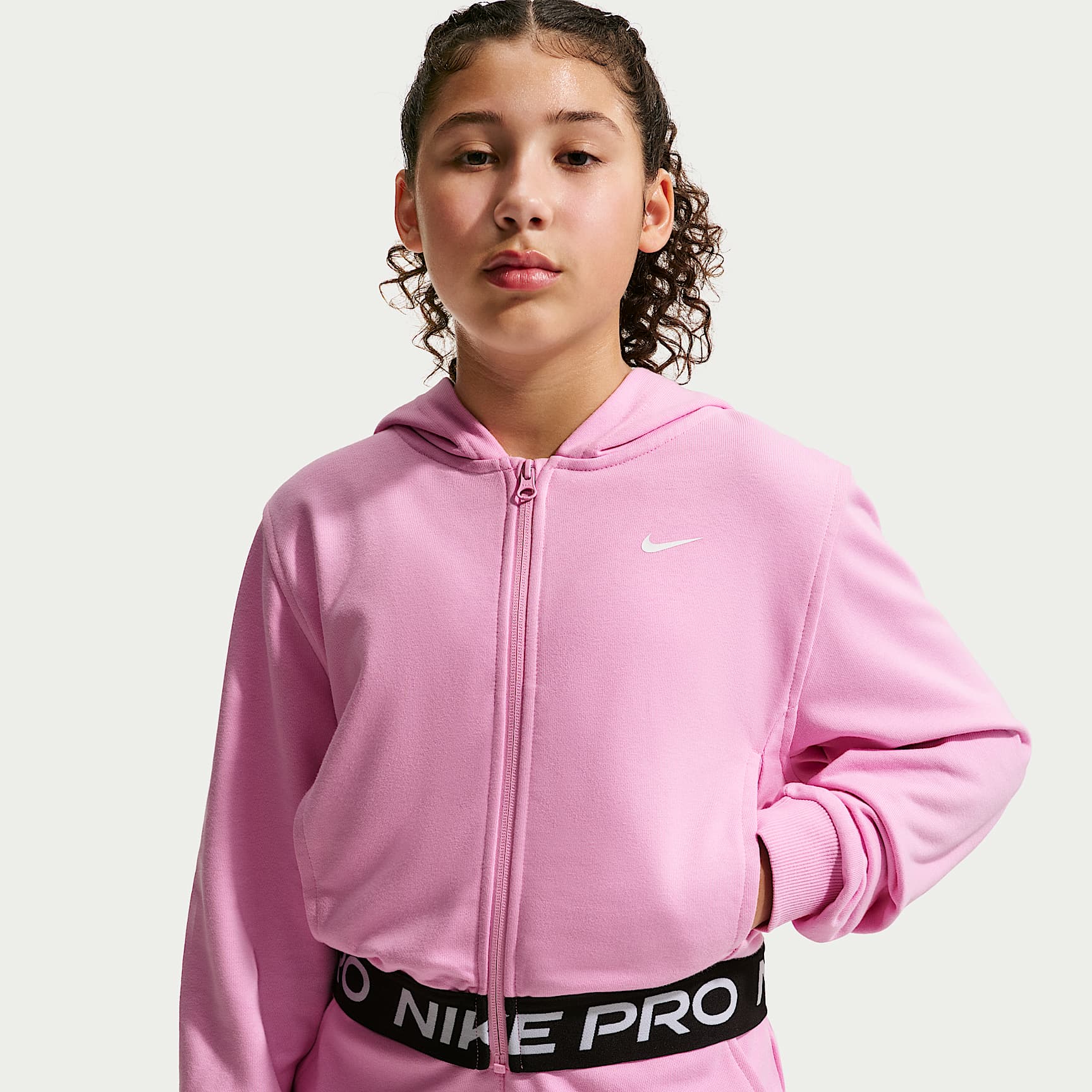 Nike Pro Fleece Older Kids' (Girls') Dri-FIT Full-Zip Hoodie