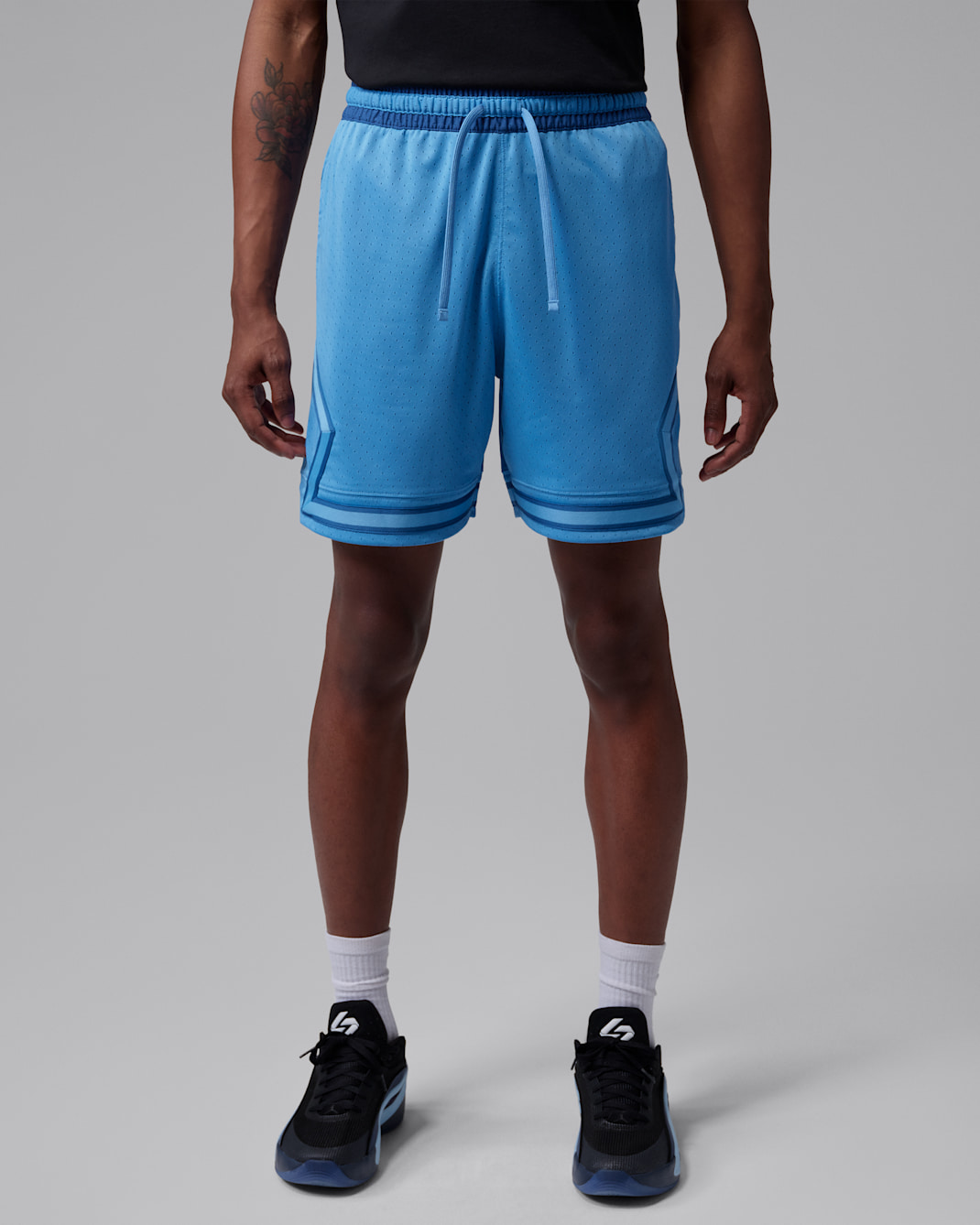 Jordan Sport Men's Dri-FIT Mesh Diamond Shorts - Blue Beyond/True Blue/True Blue