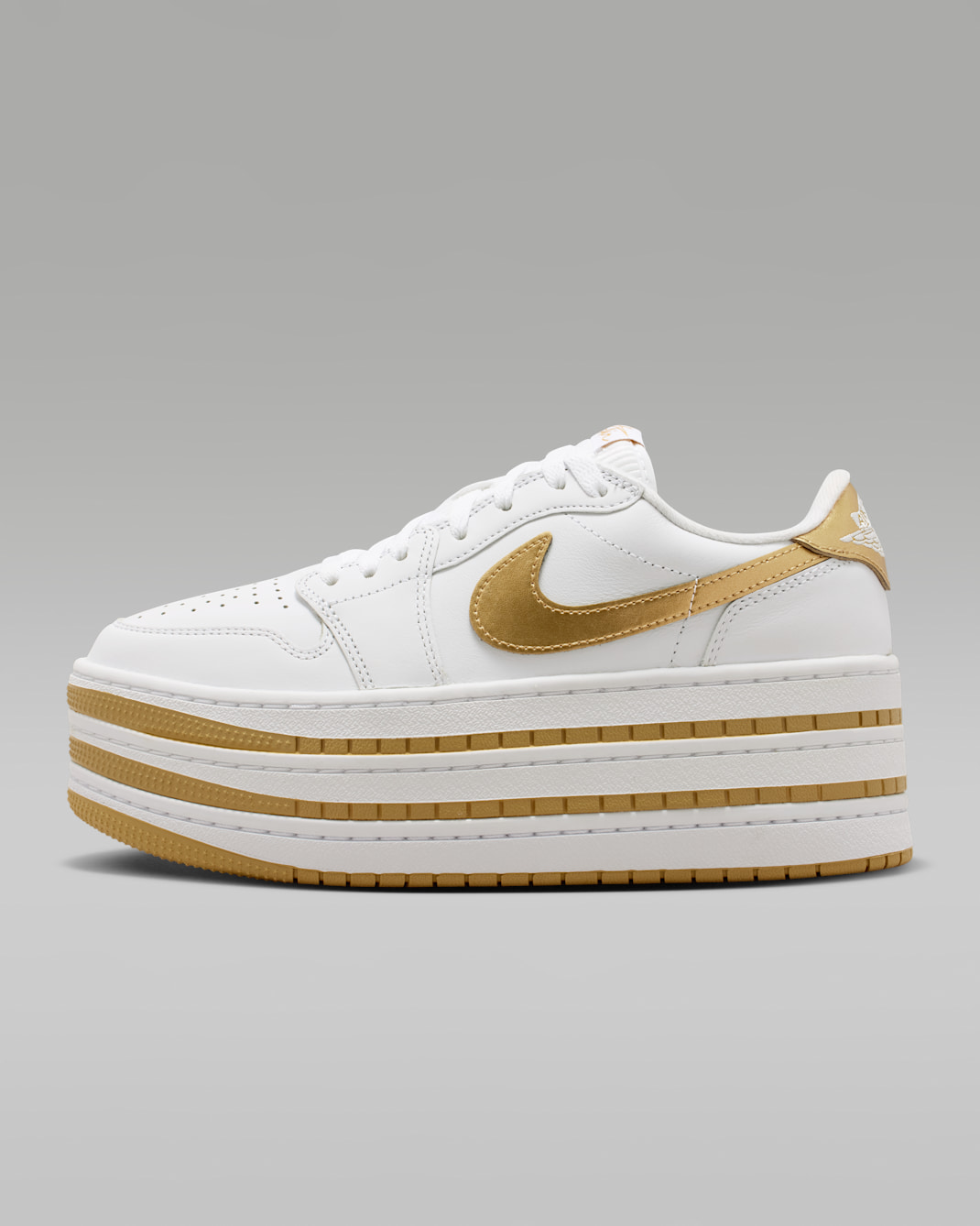 Air Jordan 1 Triple Stack SE Women's Shoes - White/Metallic Gold/White