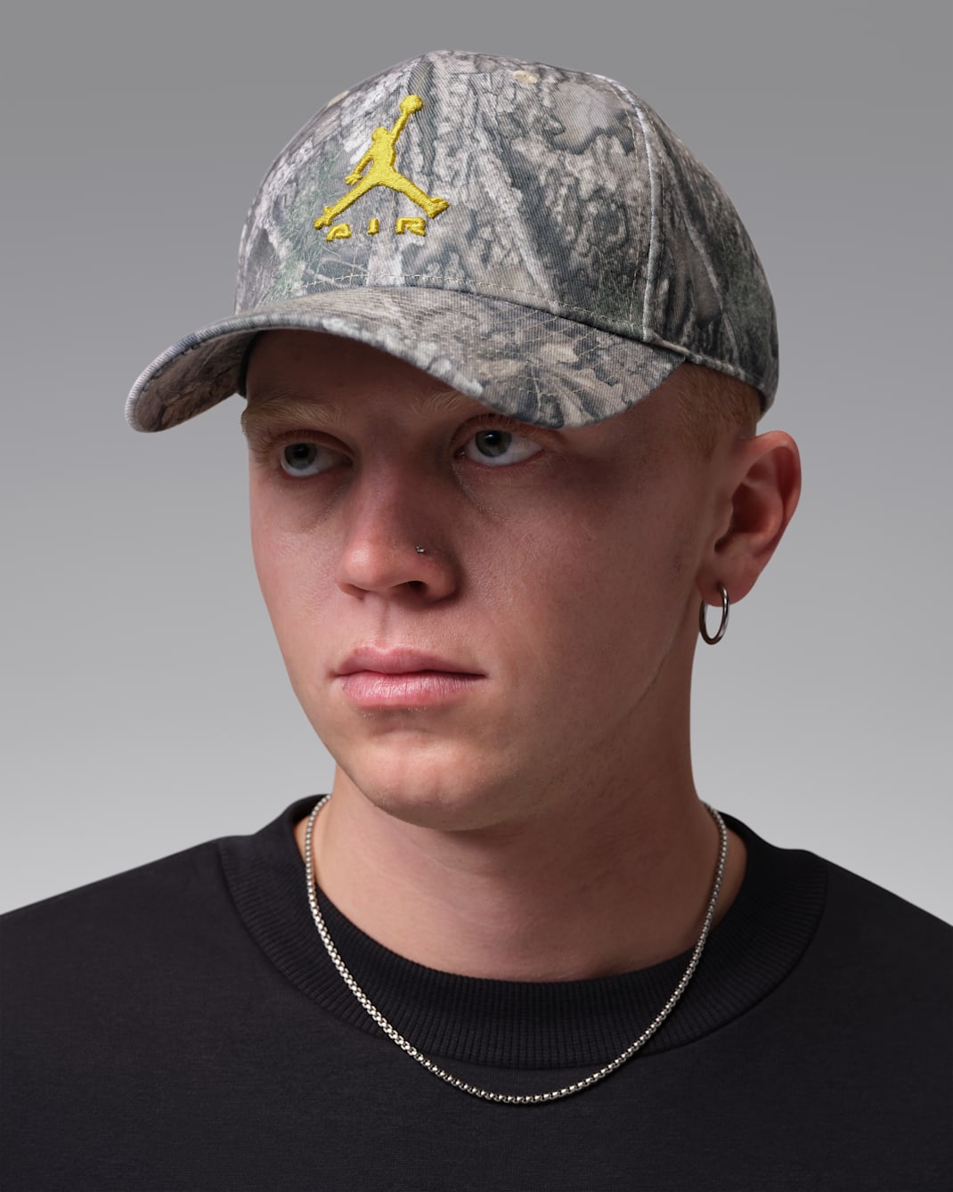 Jordan Rise Structured Camo Hat - White/Bright Citron