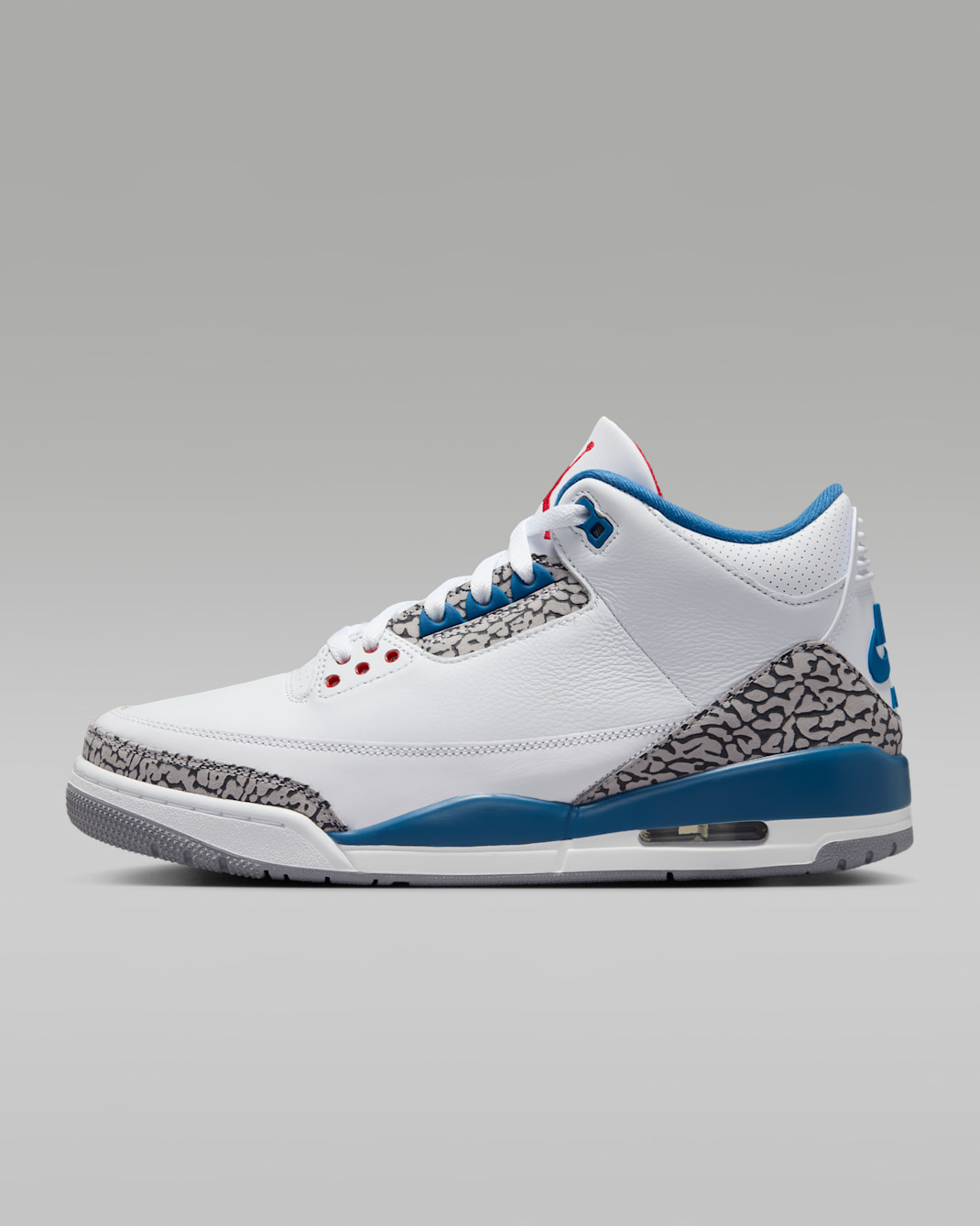 Air Jordan 3 Retro 'True Blue' Men's Shoes - White/True Blue/Fire Red