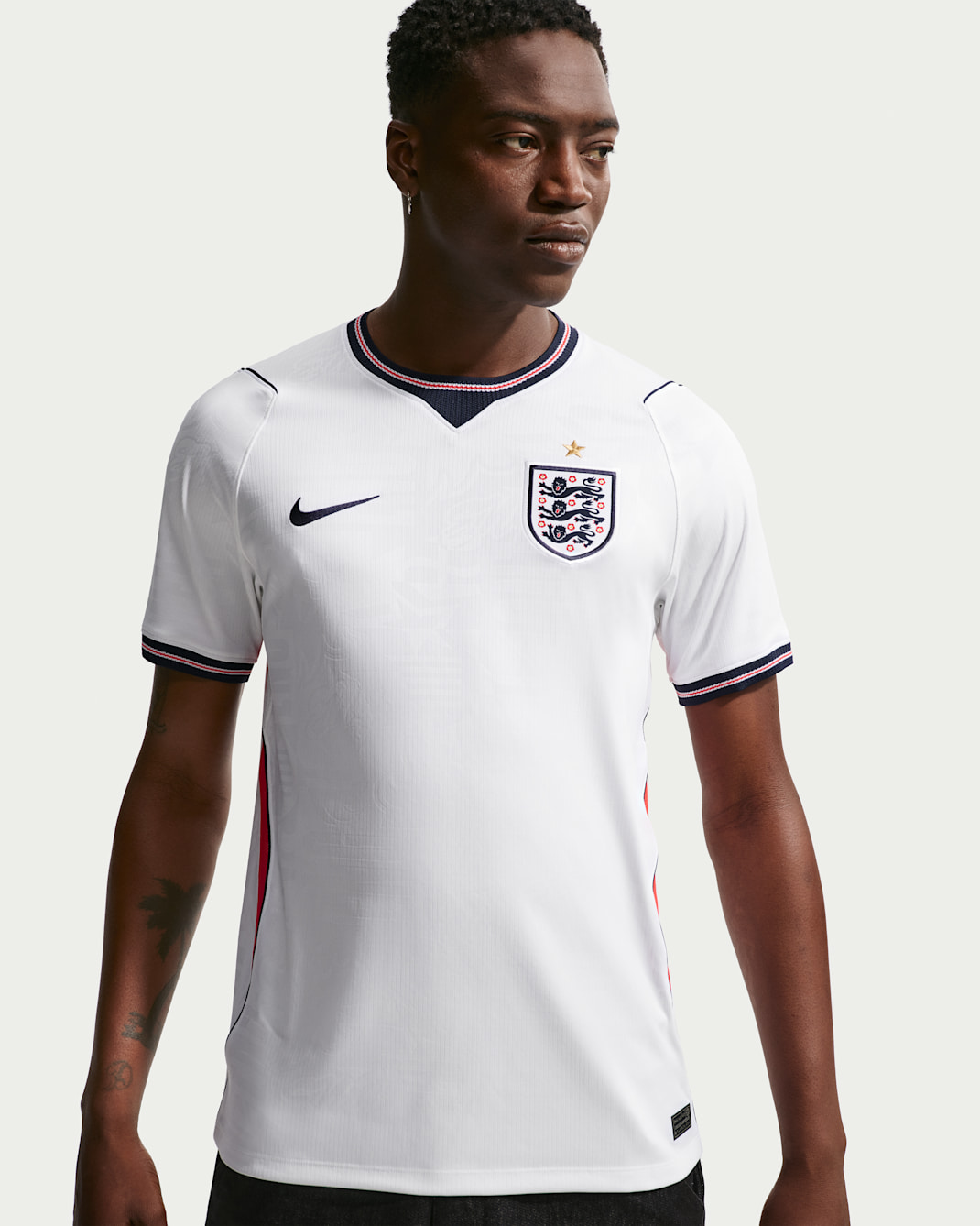 England National Team 2026 Stadium Home Men's Nike Dri-FIT Football Shirt - White/Speed Red/Obsidian/Obsidian