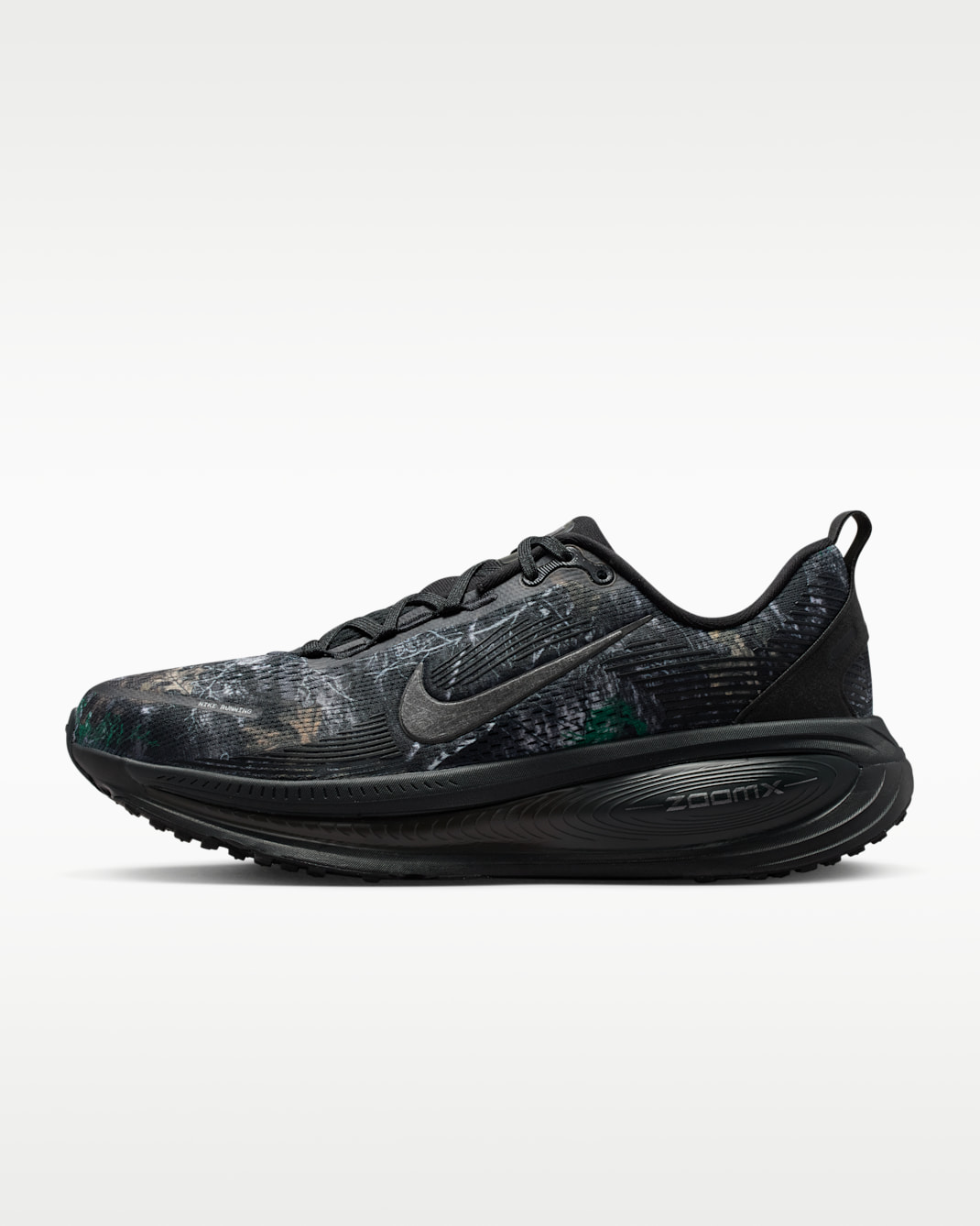 Nike Vomero 18 Men's Realtree® Road-Running Shoes - Black/Dark Smoke Grey/Anthracite/Metallic Dark Grey
