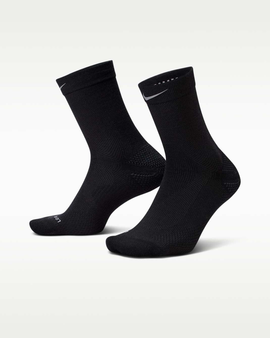 Nike Run Wool Running Crew Socks (1 Pair) - Black/Dark Smoke Grey/Dark Smoke Grey