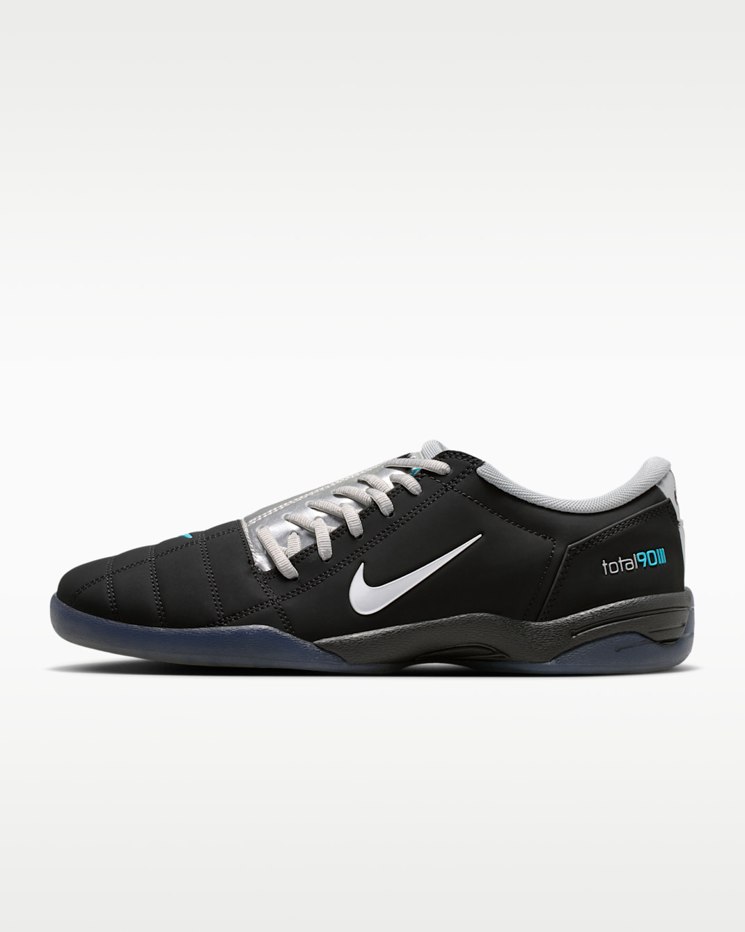 Nike Total90 Football Shoes - Black/Gamma Blue/Metallic Silver