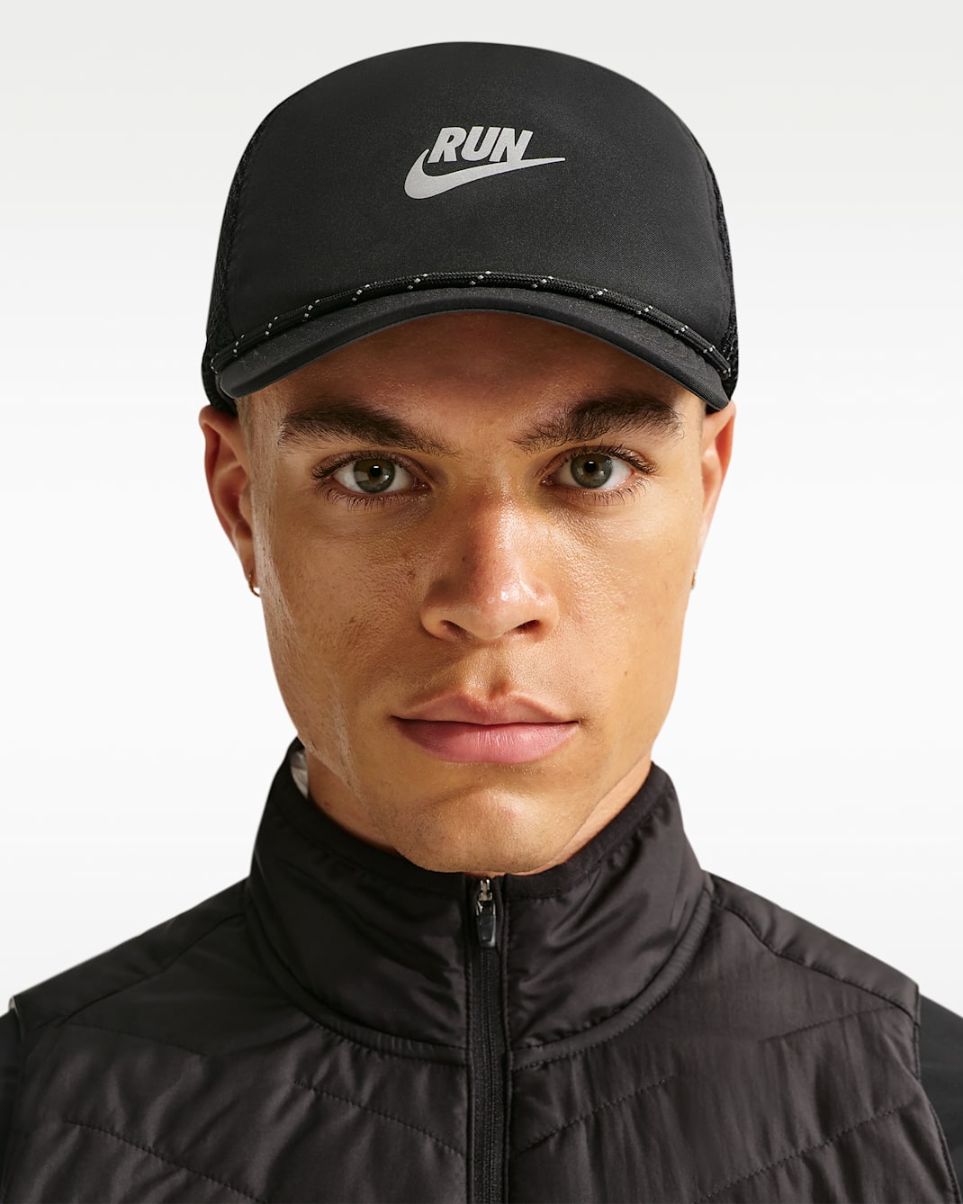 Nike Pro Dri-FIT Unstructured Swoosh Run Cap - Black/Anthracite/Grey/Grey