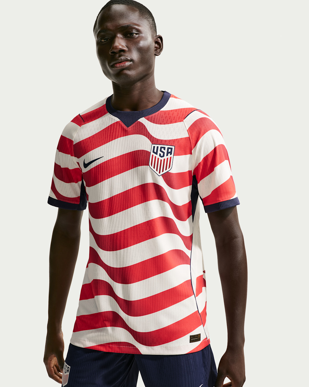 USMNT 2026 Match Home Men's Nike Aero-FIT Football Authentic Shirt - Sail/Midnight Navy/Midnight Navy