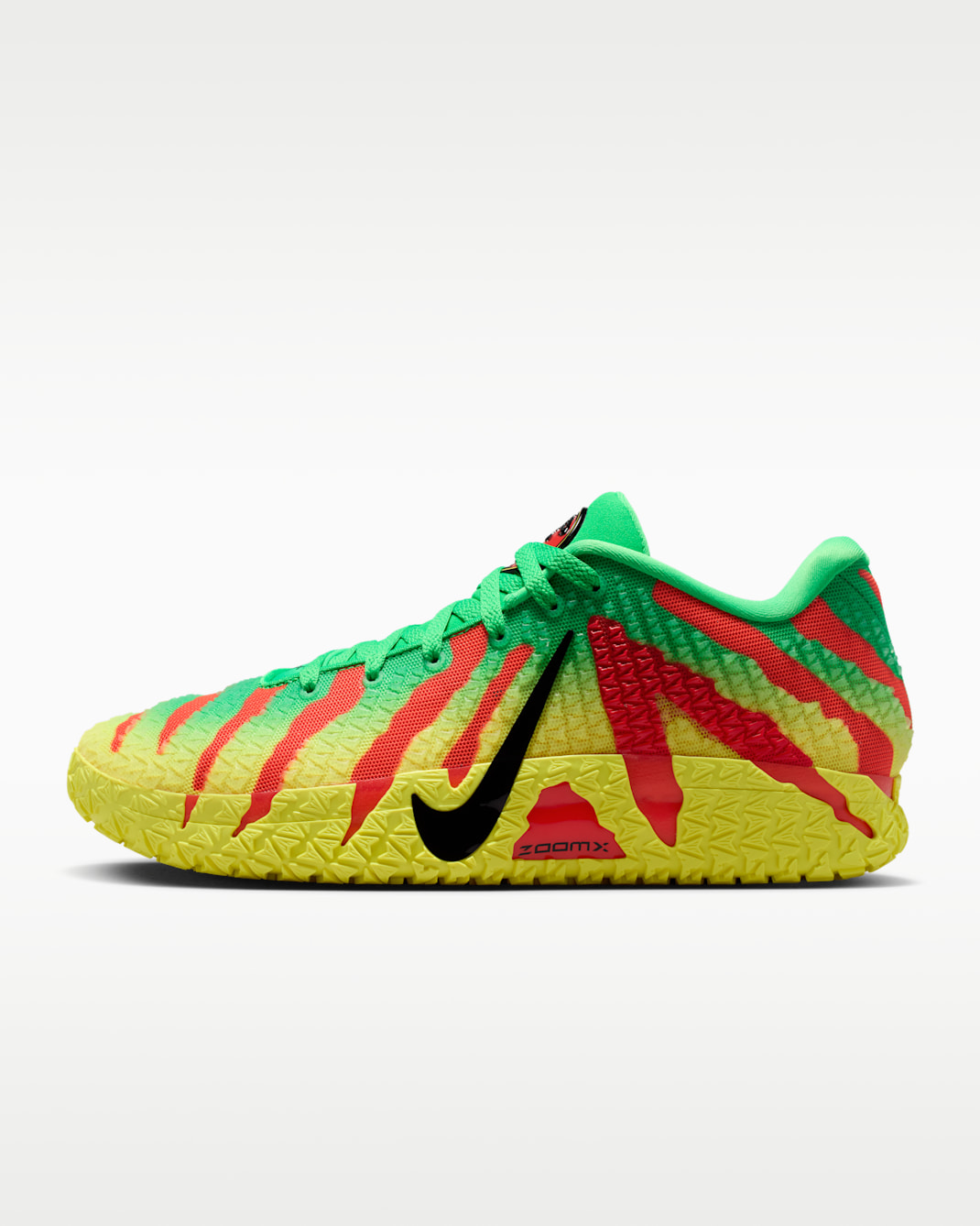 Ja 3 'Explorer' EP Basketball Shoes - Green Spark/University Red/Dynamic Yellow/Black