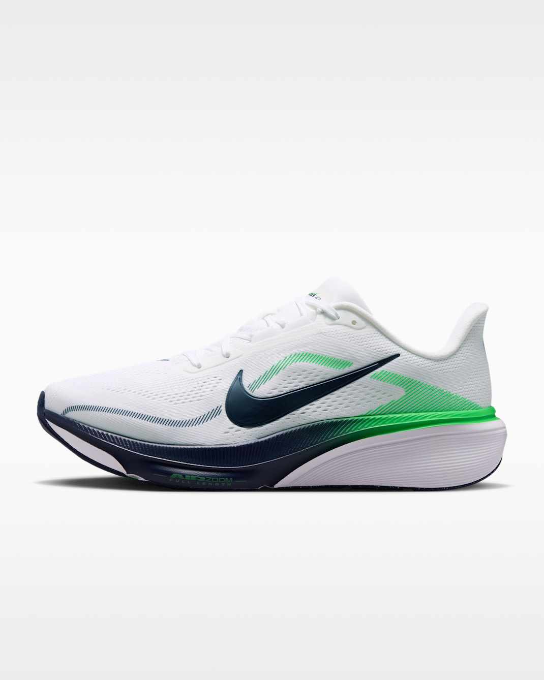 Nike Pegasus 42 Men's Road-Running Shoes - White/Green Spark/Midnight Navy