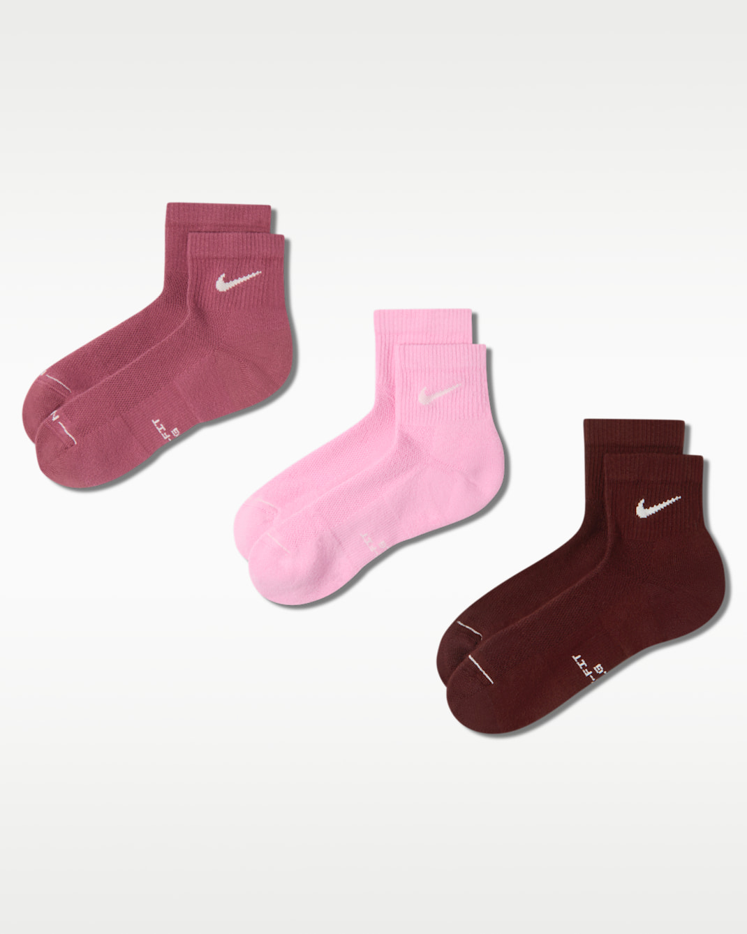 Nike Everyday Elevated Ankle Socks (3 Pairs) - Multi-Colour