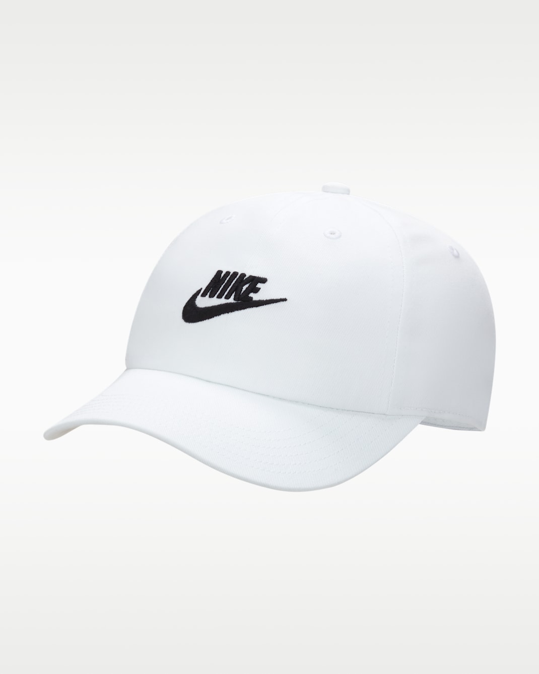 Nike Club Kids' Unstructured Futura Wash Cap - White/Black