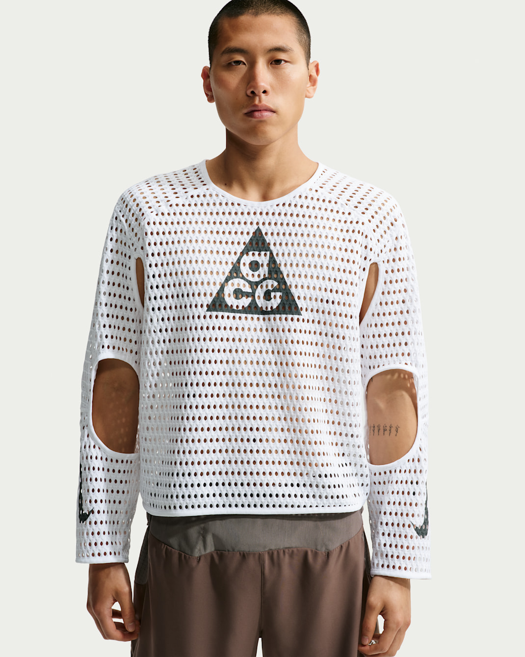 ACG Radical AirFlow NXT Men's Dri-FIT Long-Sleeve Trail-Running Top - White/Anthracite