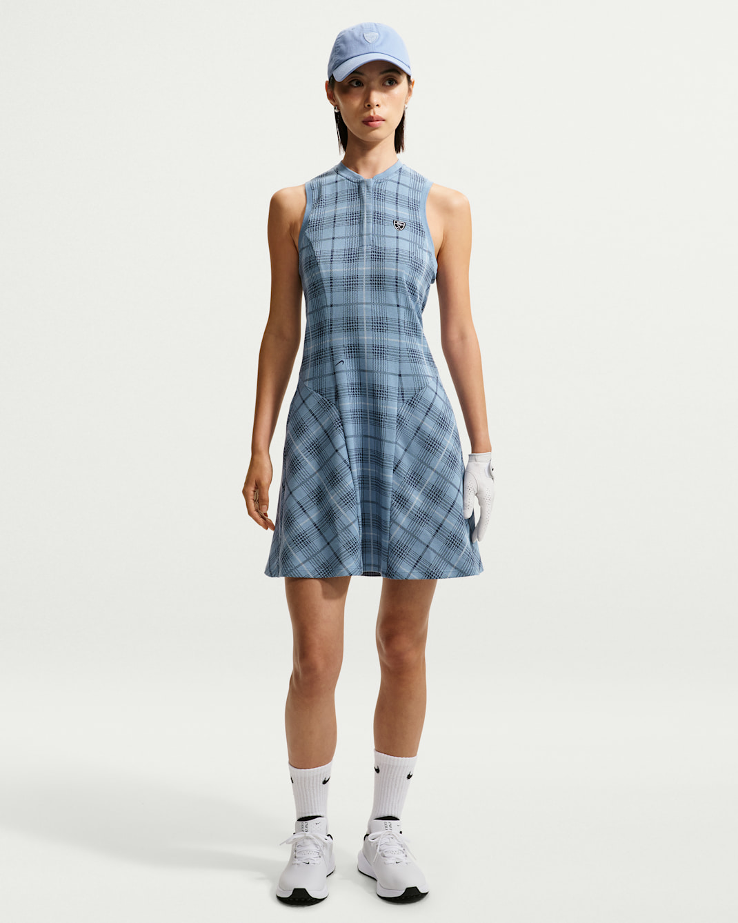 Nike Fairway Fresh Women's Dri-FIT Golf Polo Dress - Work Blue/White
