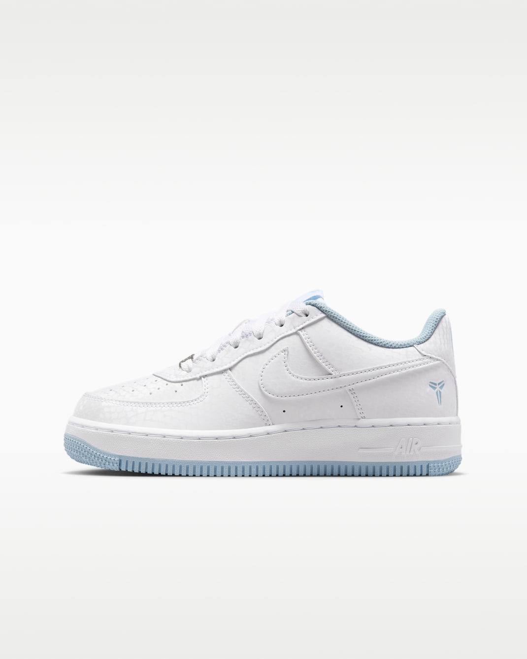 Nike Air Force 1 Low Older Kids' Shoes - White/Armoury Blue/White