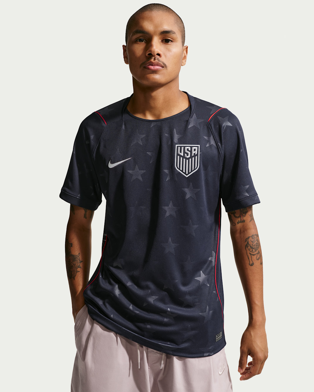 USMNT 2026 Stadium Away Men's Nike Dri-FIT Football Shirt - Dark Obsidian/University Red/Pure Platinum