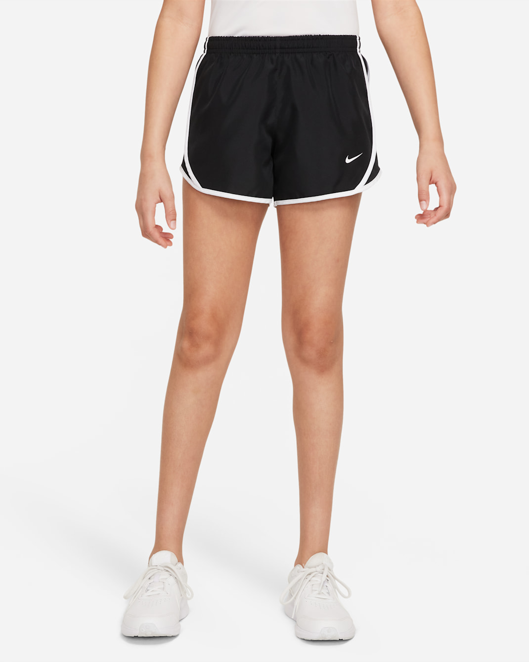 Nike Tempo Older Kids' (Girls') Dri-FIT Running Shorts - Black/Black/White/White