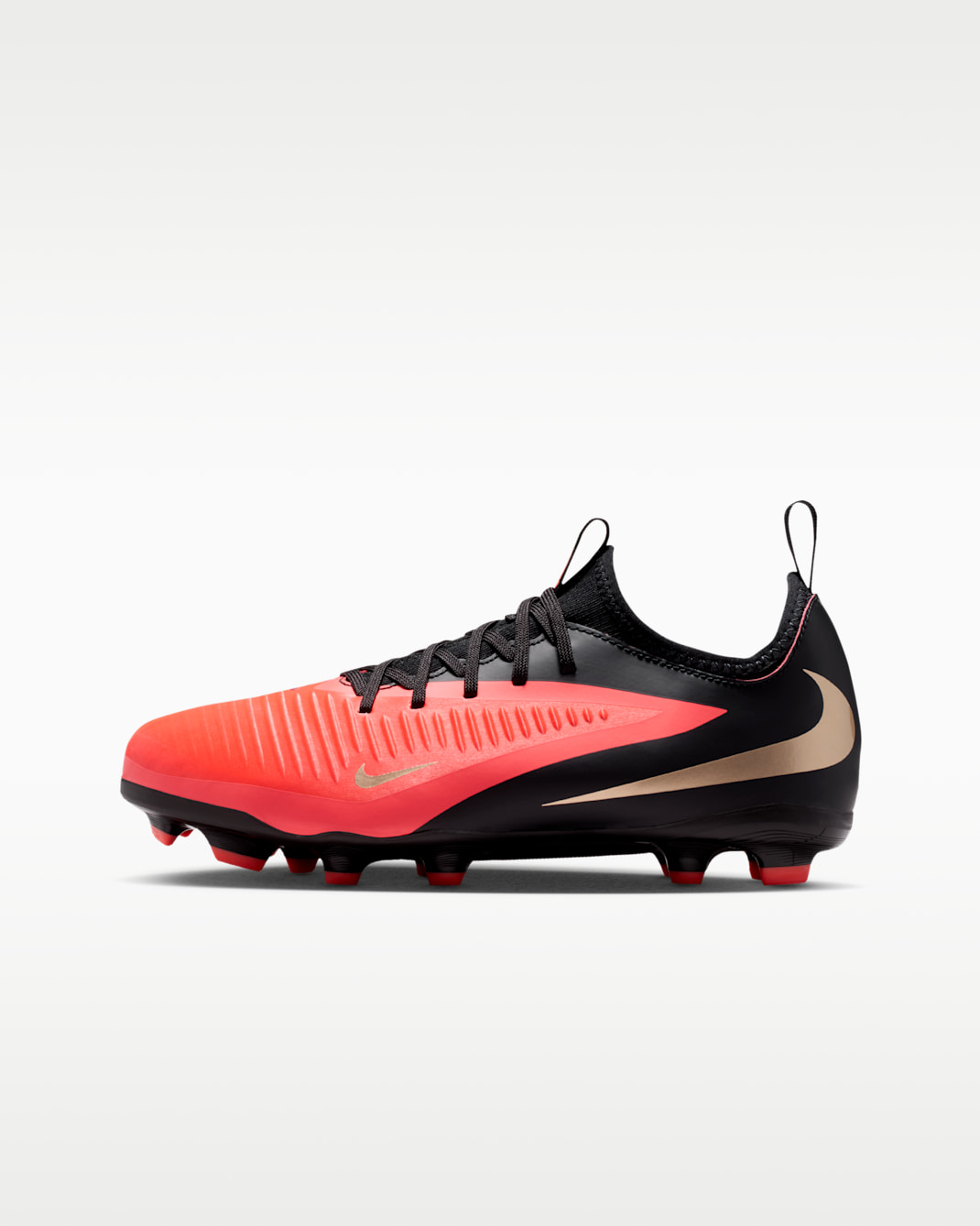 Nike Jr. Phantom 6 Low Academy Older Kids' Multi-Ground Football Boots - Bright Crimson/Bright Crimson/Black