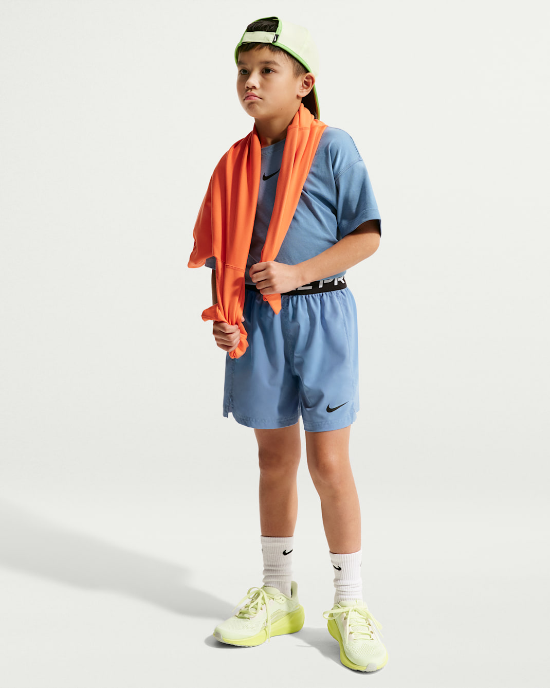 Nike Pro Older Kids' (Boys') Dri-FIT Training Shorts - Work Blue/White/Black