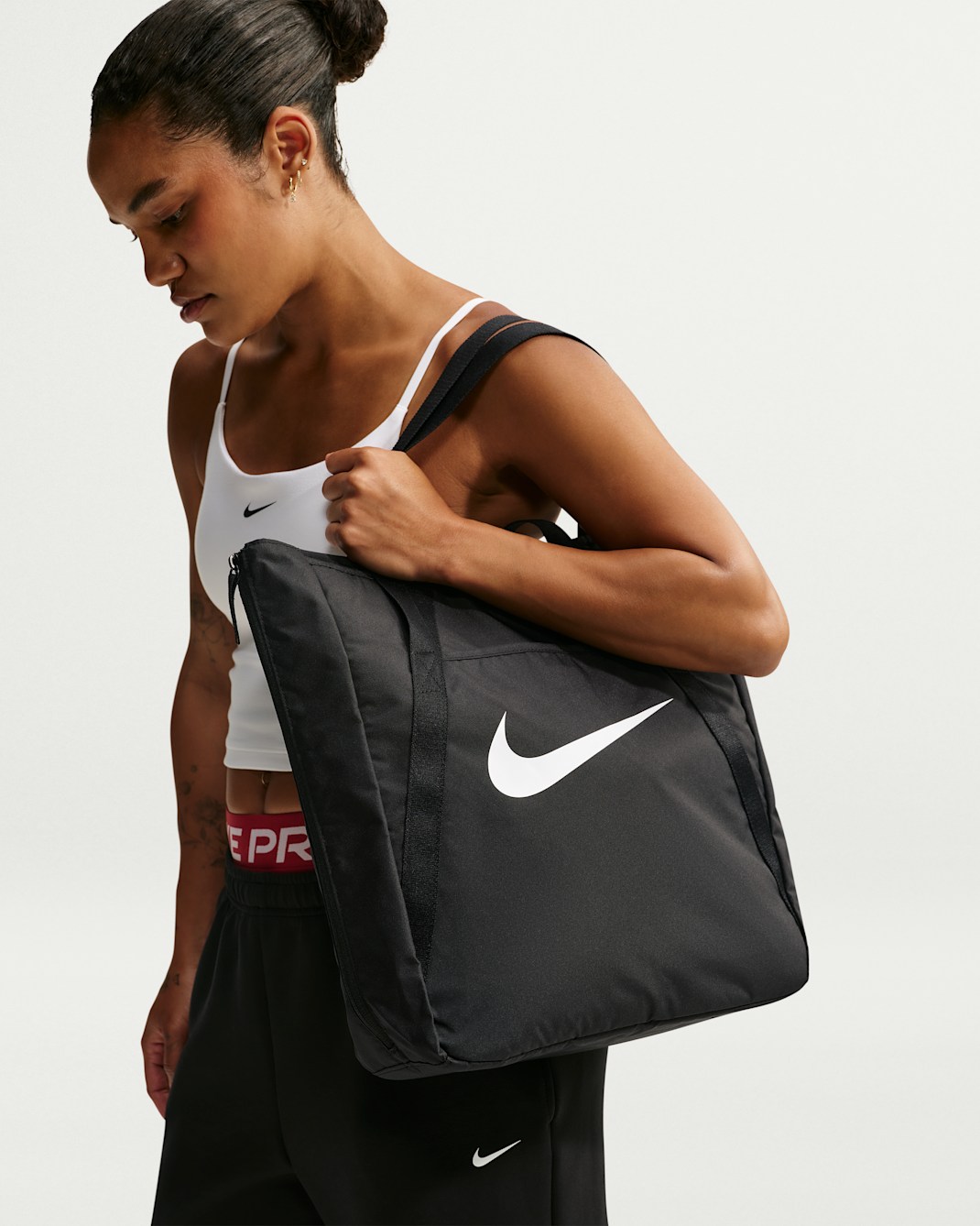 Nike Gym Tote (28L) - Black/Black/White