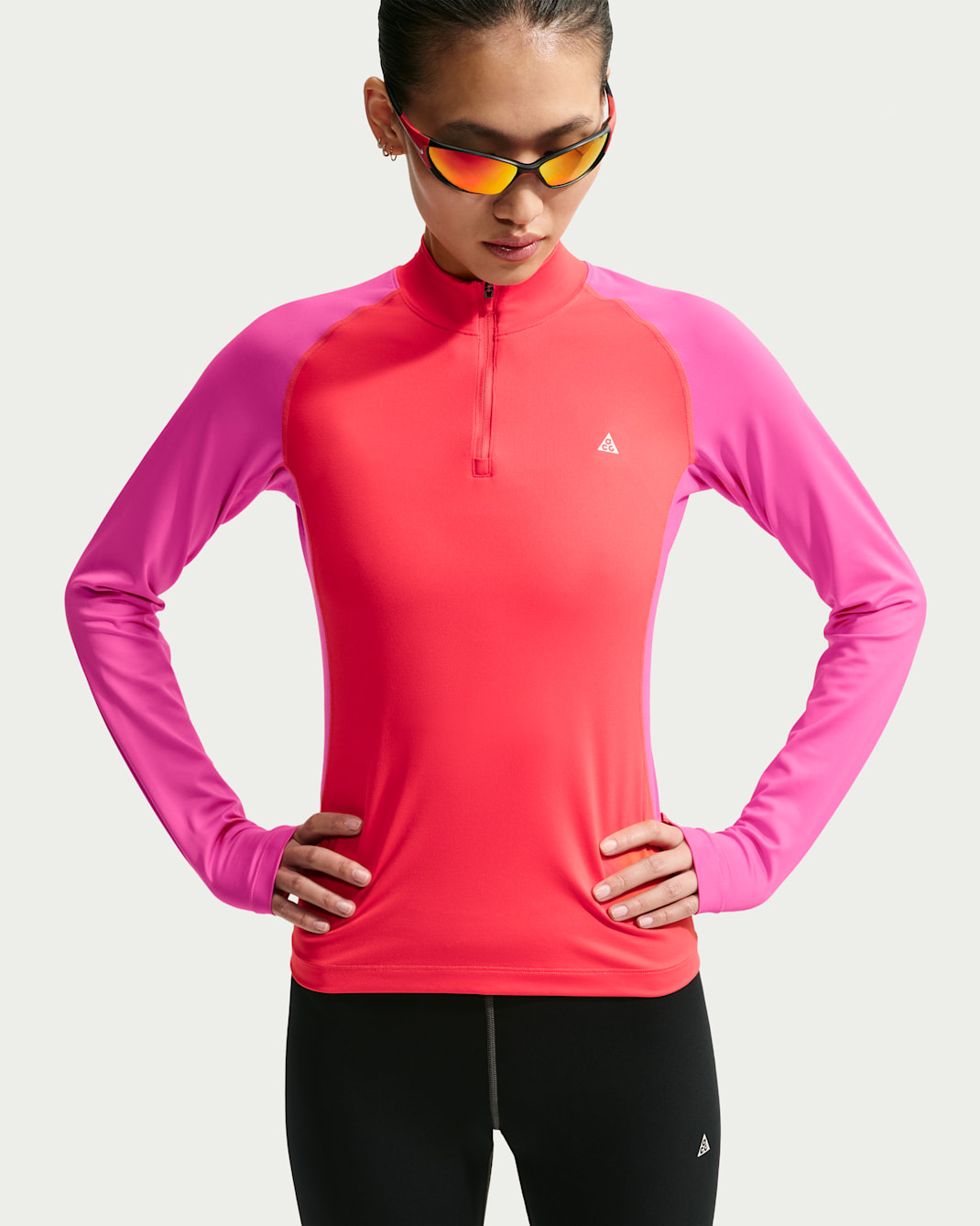 ACG "Wildsee" Women's Dri-FIT 1/4-Zip Long-Sleeve Hiking Top - Light Crimson/Desert Pink/Summit White