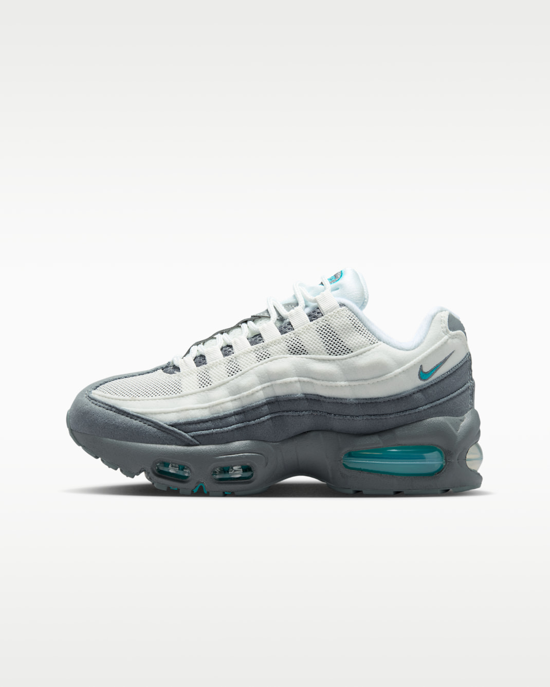 Nike Air Max 95 Big Bubble Older Kids' Shoes - Summit White/Smoke Grey/Dark Smoke Grey/Dusty Cactus