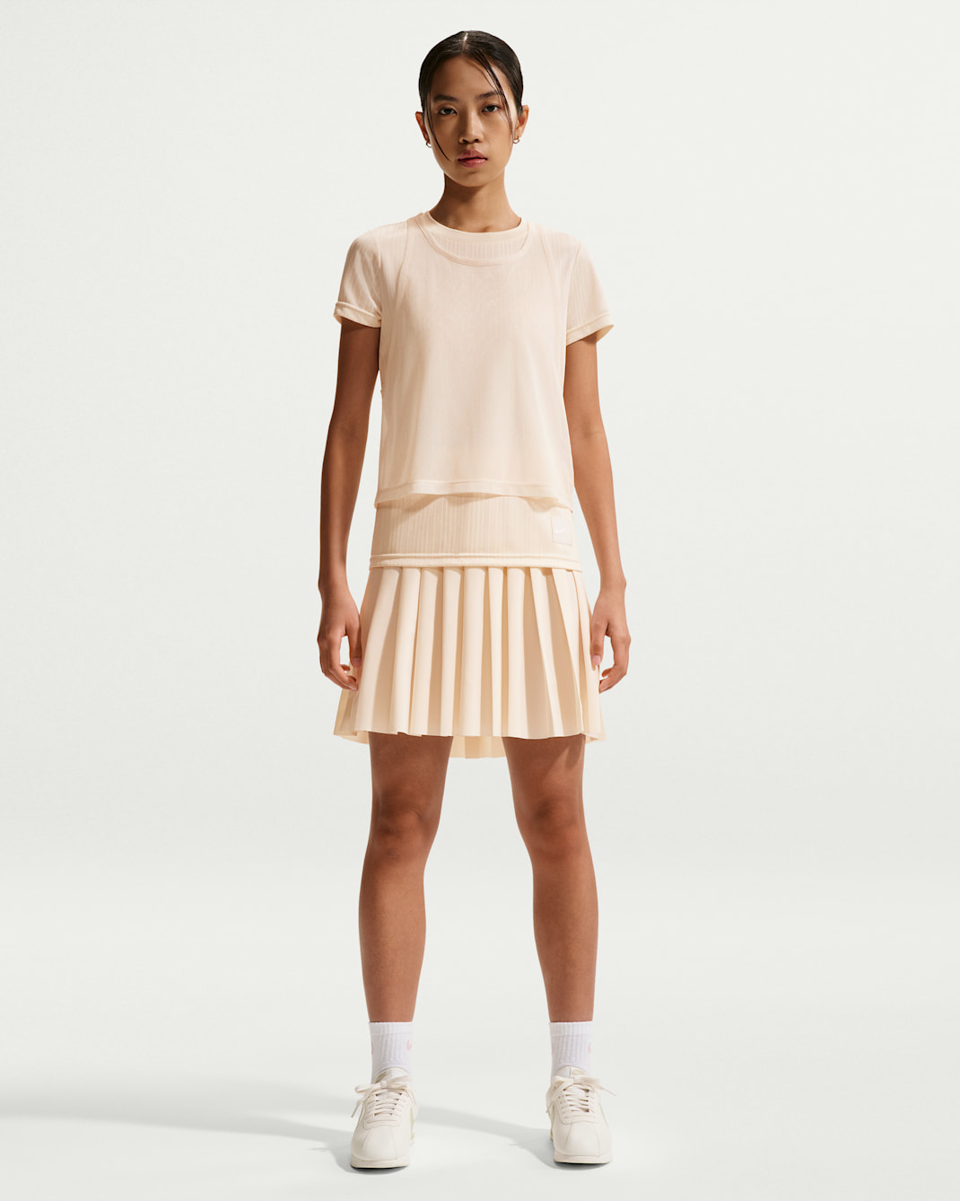Nike Sportswear Women's Mid-Rise Pleated Skirt - Chalk/Chalk