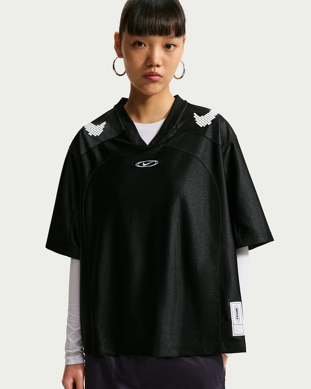 Nike Sportswear Women's Oversized Jersey - Black/Black/Black/White