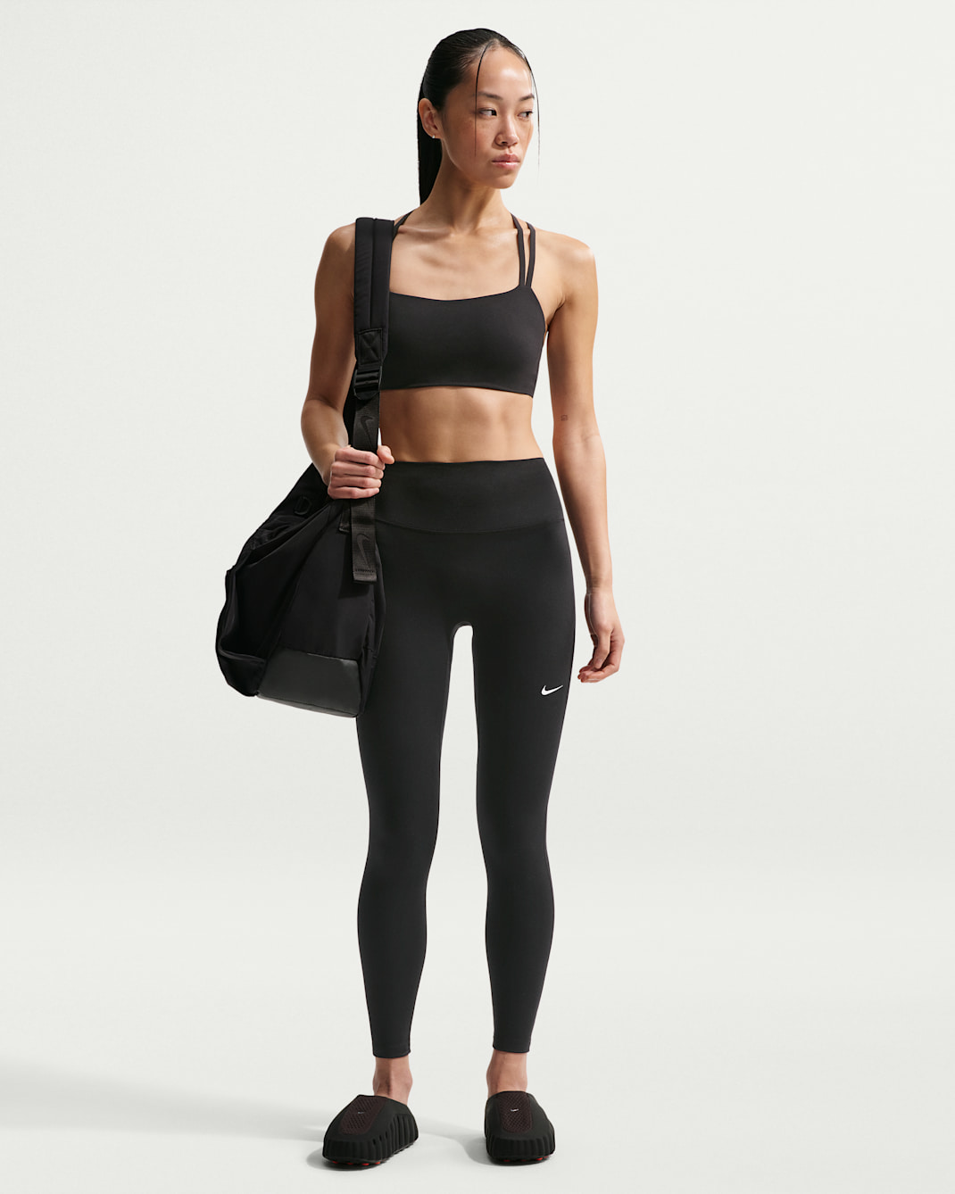 Nike One Women's High-Waisted 7/8 Leggings - Black/White