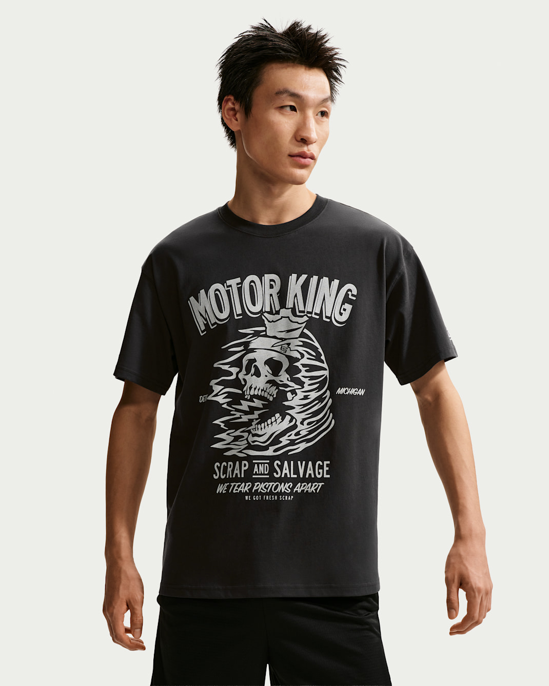 LeBron 'Motor King' Nike Men's Basketball T-Shirt - Off-Noir