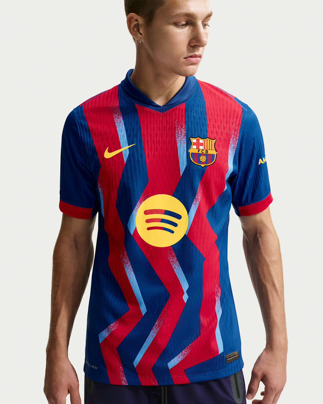 FC Barcelona 2025/26 Match Fourth Men's Nike Dri-FIT ADV Football Authentic Shirt - Gym Blue/Gym Blue/Salsa Red/Opti Yellow