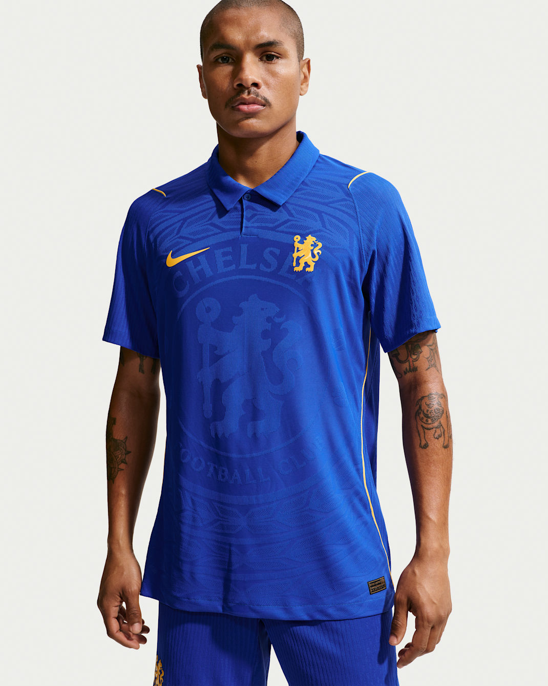 Chelsea F.C. 2026/27 Match Home Men's Nike Aero-FIT Football Authentic Shirt - Bright Blue/Midwest Gold/Midwest Gold