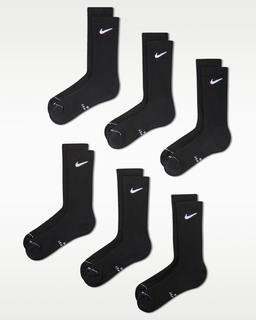 Nike Everyday Elevated Crew Socks (6 Pairs) - Multi-Colour