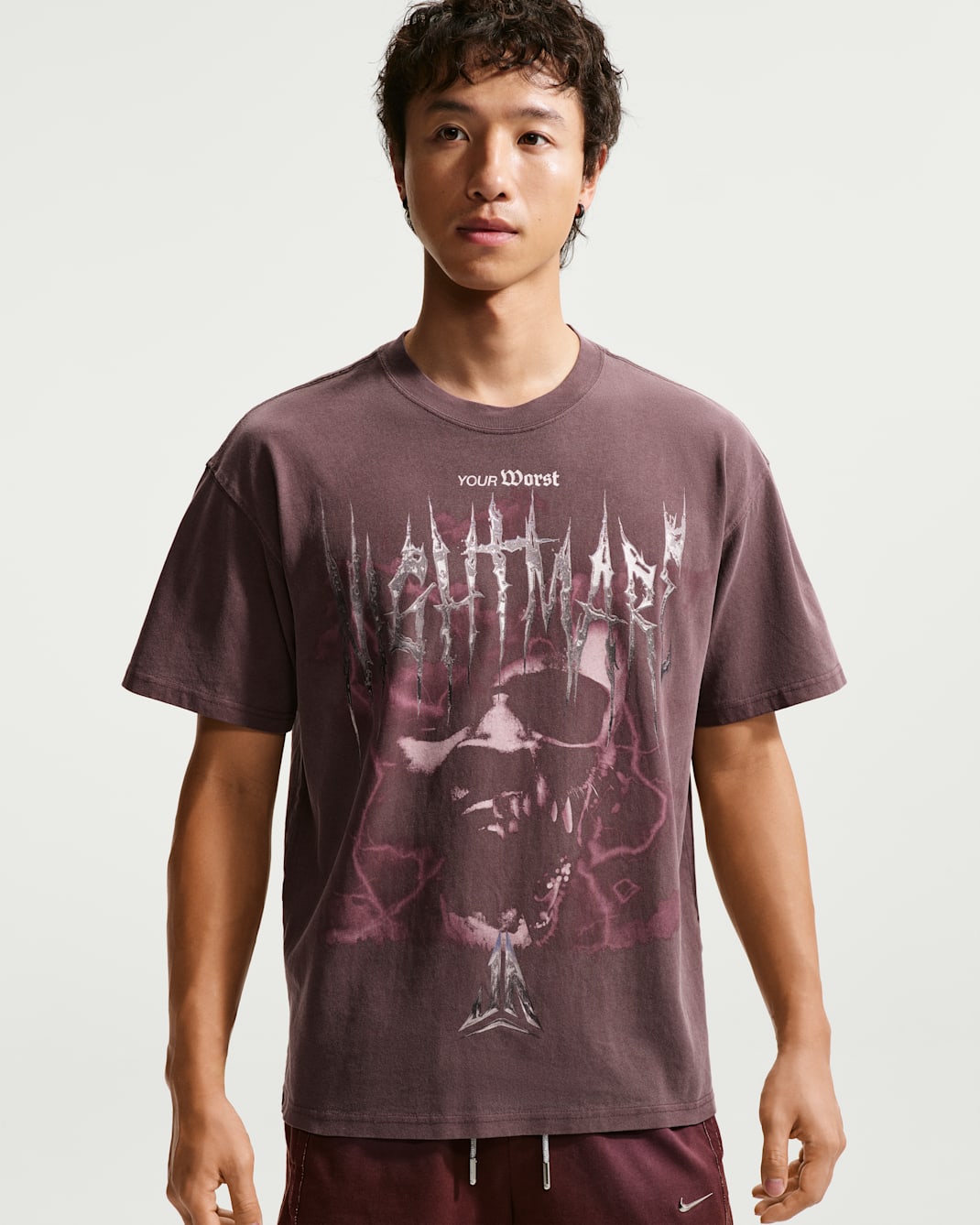 Ja Men's Basketball T-shirt - Burgundy Crush