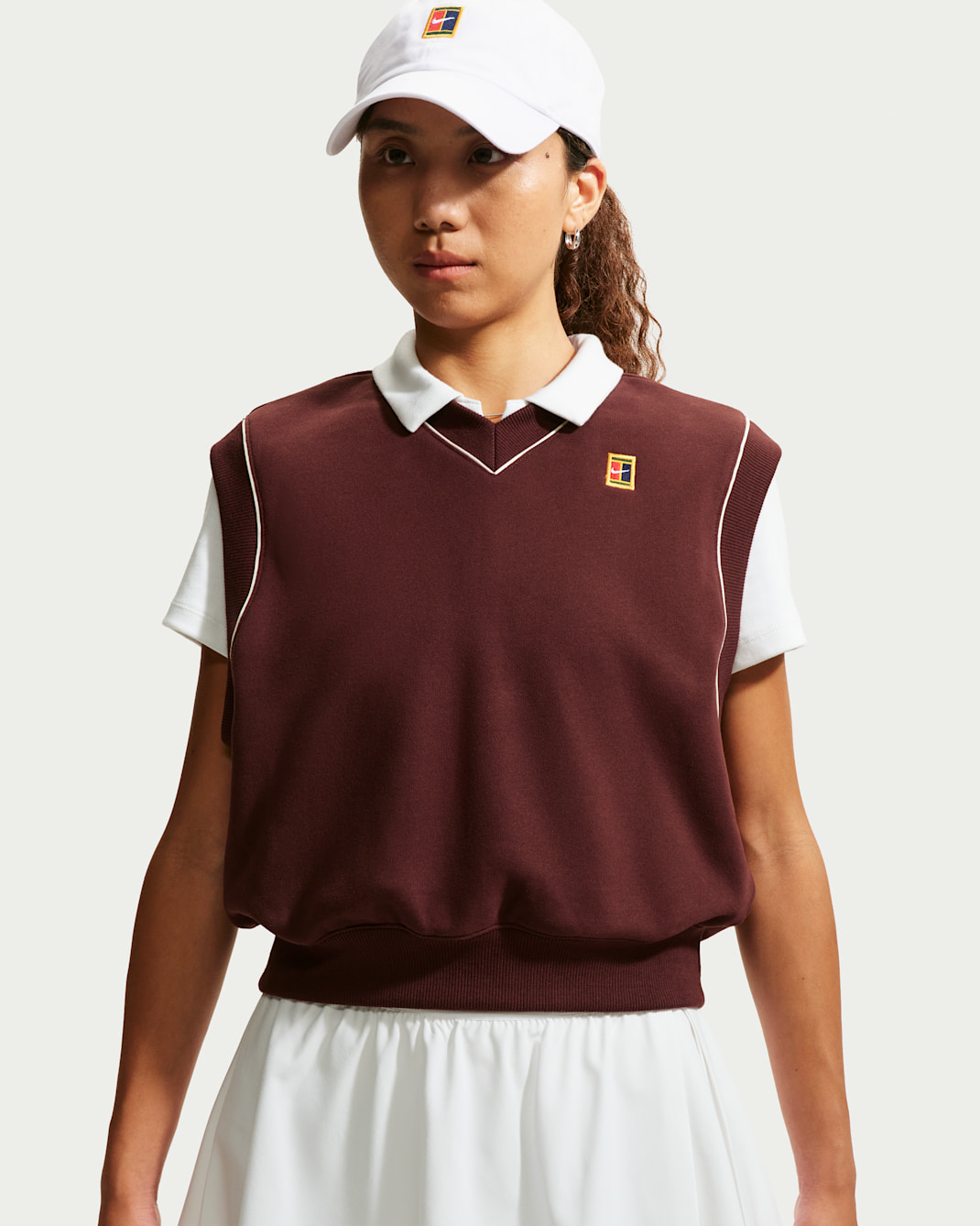 NikeCourt Court Collection Women's Fleece Tennis Vest - Mystic Dates
