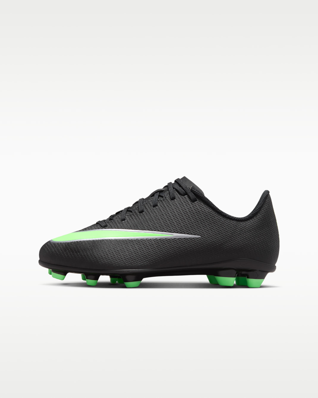 Nike Jr. Mercurial Vapor 17 Club Older Kids' Multi-Ground Low-Top Football Boots - Black/Black/Illusion Green