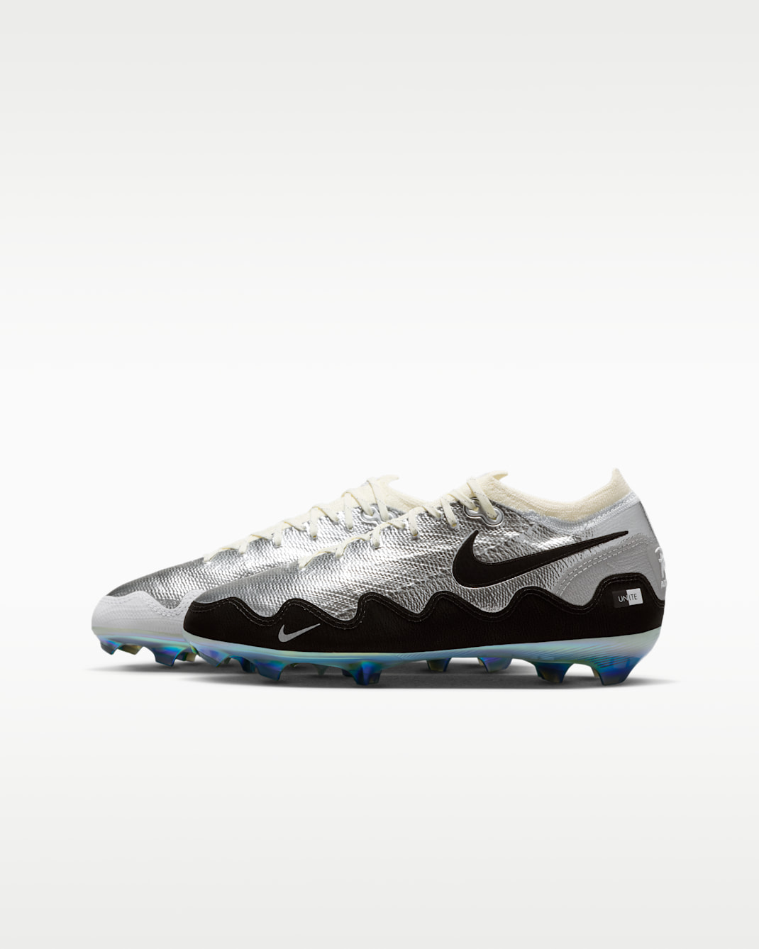 Nike Jr. Mercurial Vapor 16 Elite x Patta Older Kids' Firm-Ground Low-Top Football Boots - Chrome/White/Black