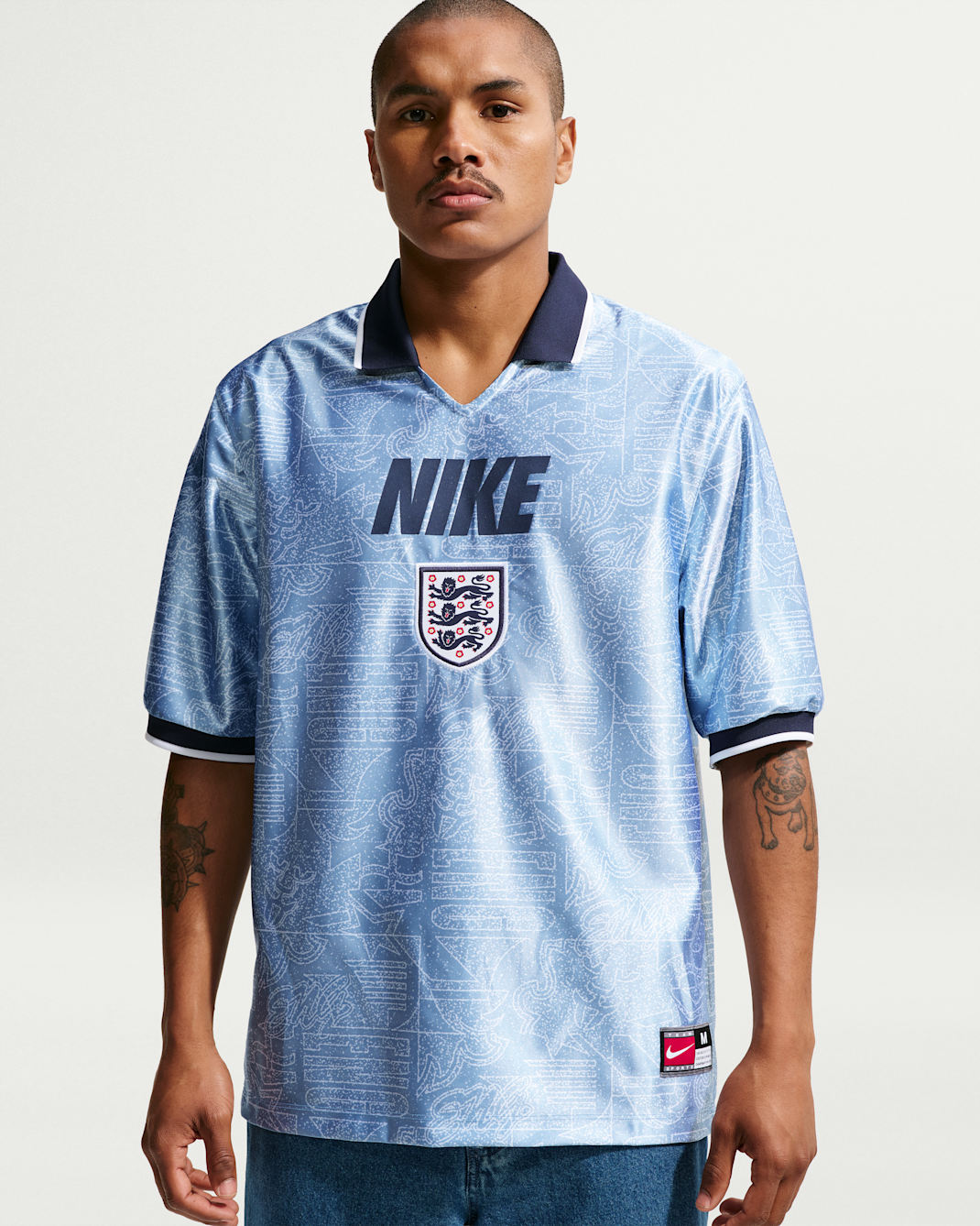 England Energy Men's Nike Dri-FIT Short-Sleeve Football Top - Work Blue/White/Obsidian