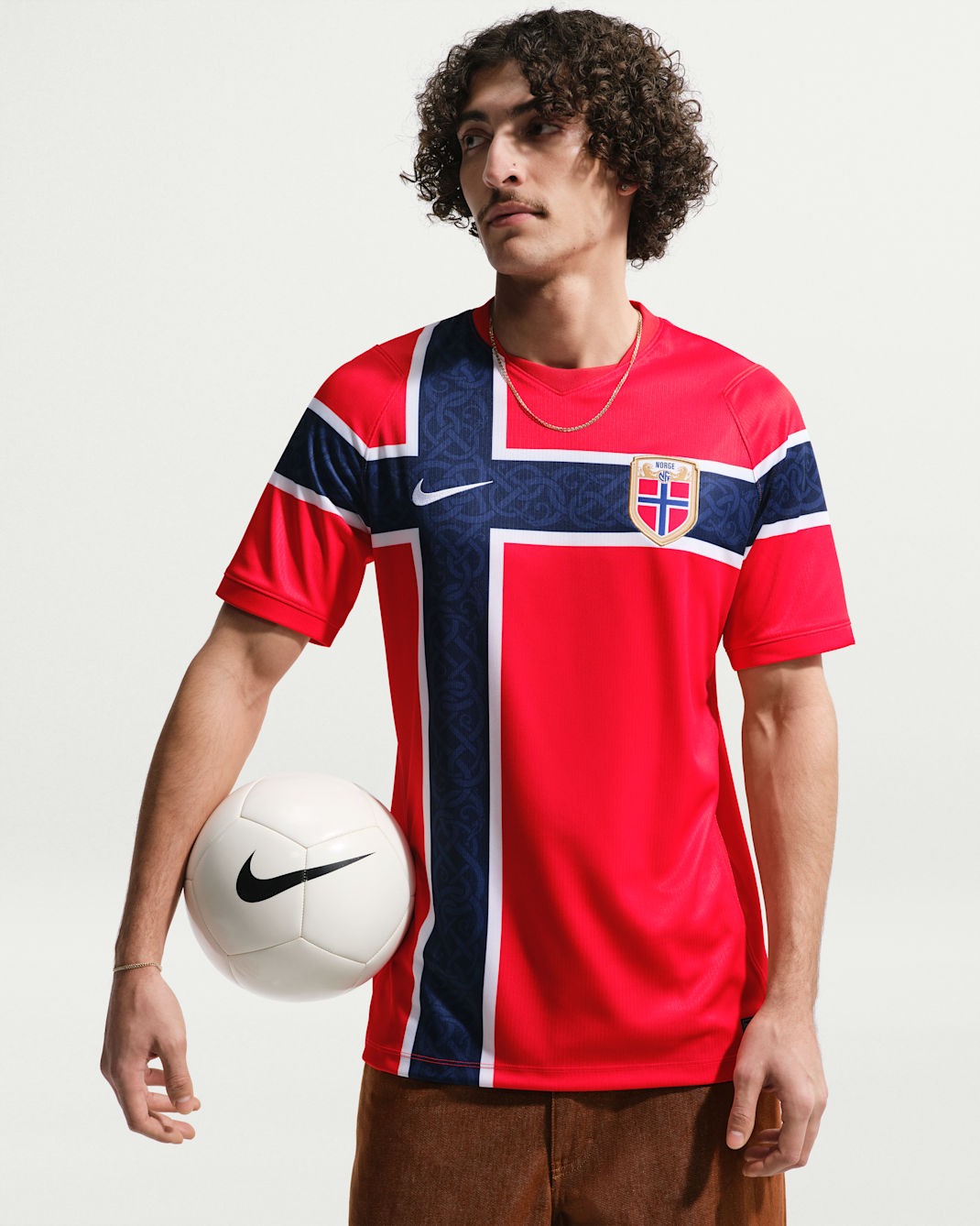 Norway National Team 2026 Stadium Home Men's Nike Dri-FIT Football Shirt - Chile Red/Chile Red/White