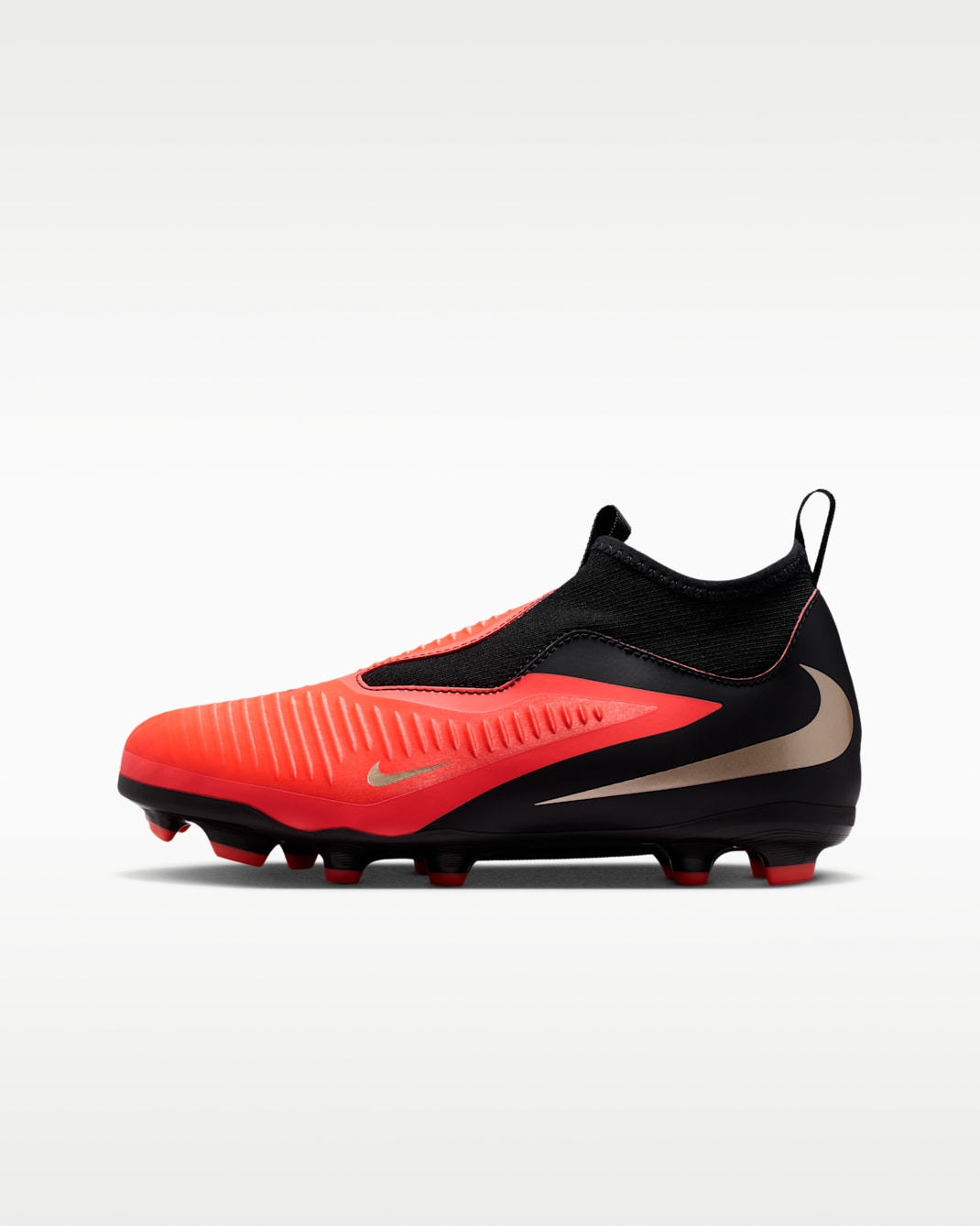 Nike Jr. Phantom 6 High Academy Older Kids' Multi-Ground Football Boot - Bright Crimson/Bright Crimson/Black
