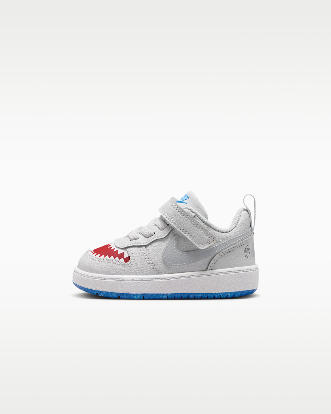 Nike Court Borough Low Baby/Toddler Shoes - Pure Platinum/University Red/Game Royal/Wolf Grey