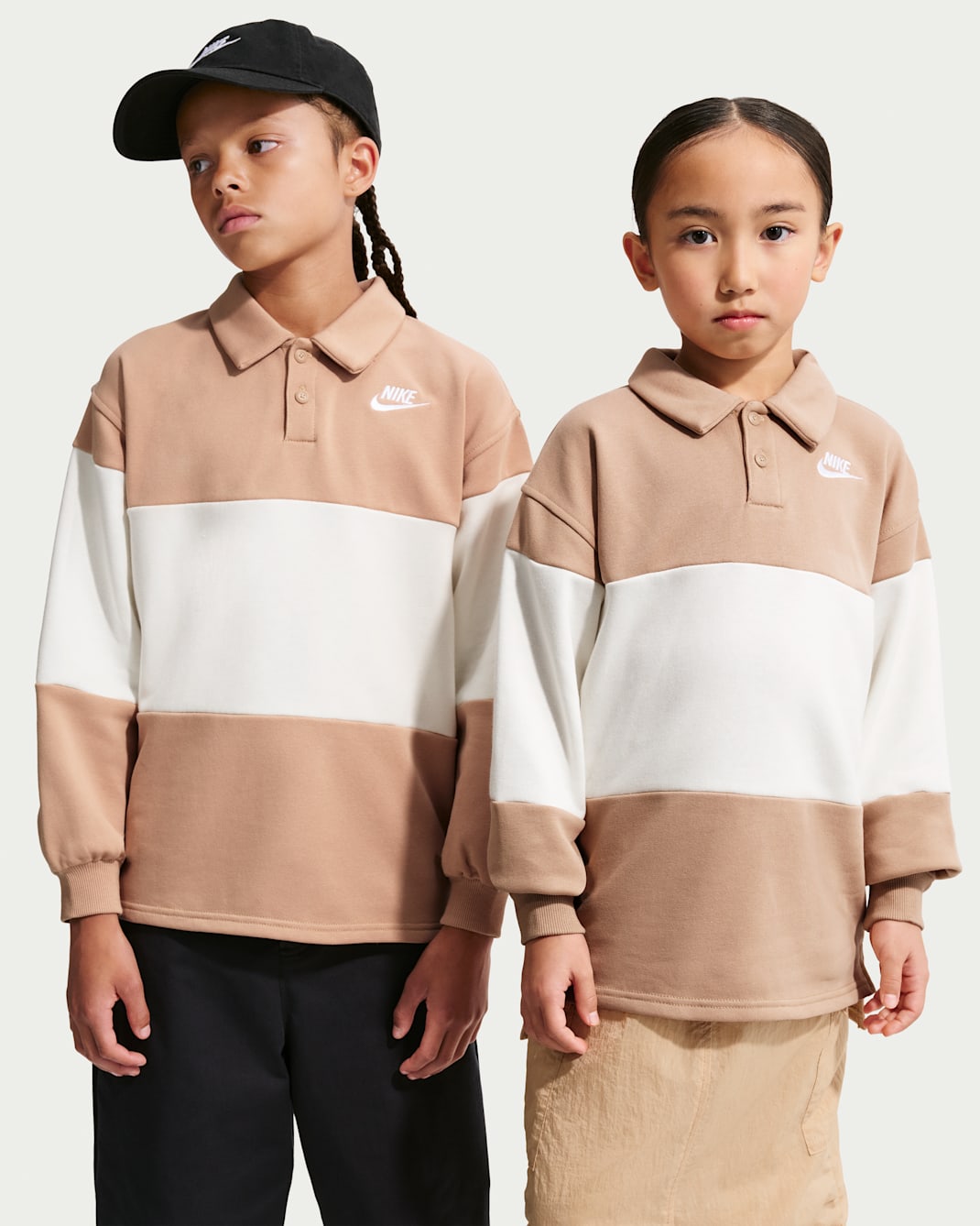 Nike Sportswear Club Older Kids' French Terry Rugby - Hemp/Sail/White/White