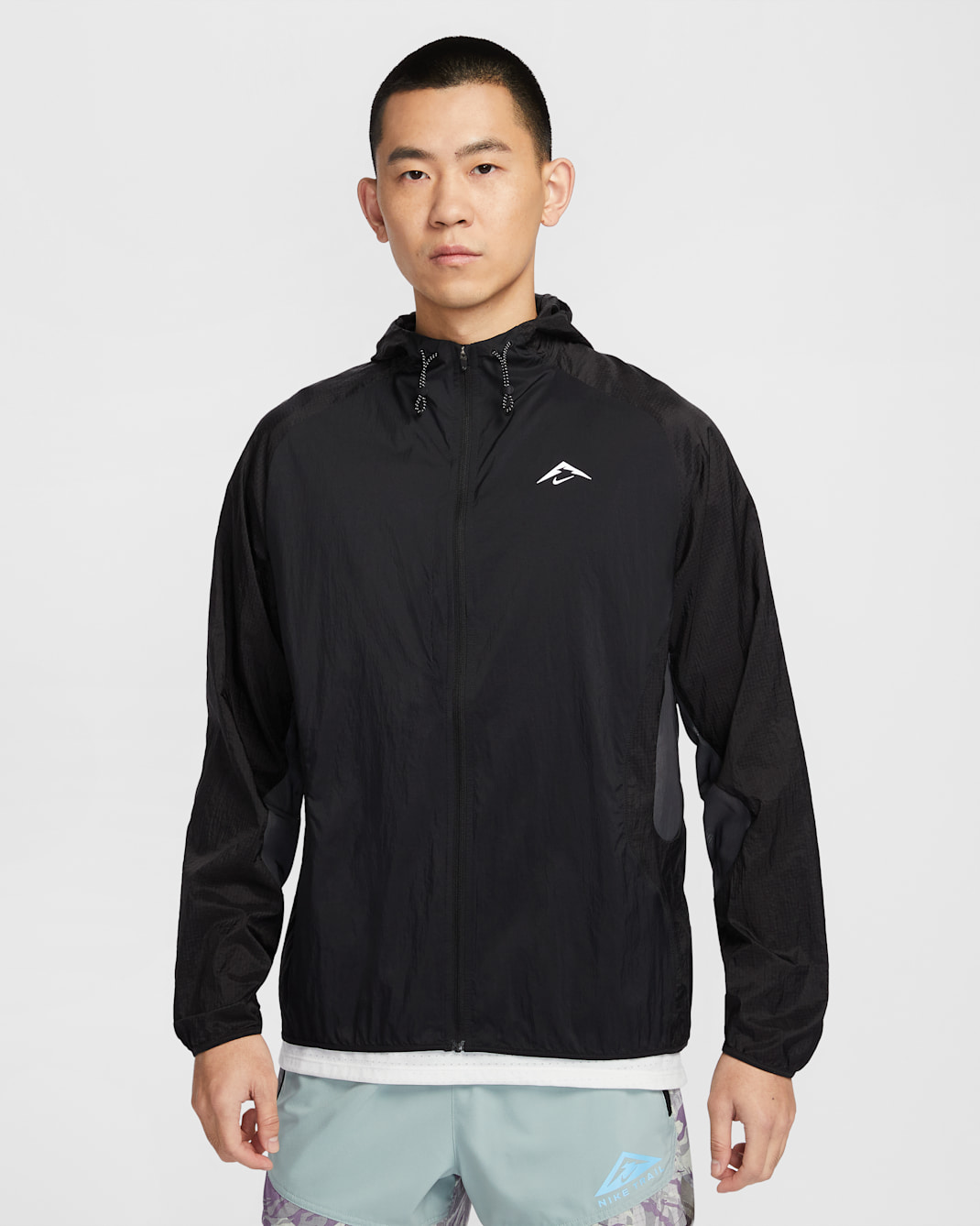 Trail Aireez Men's Running Jacket - Black/Anthracite/Summit White