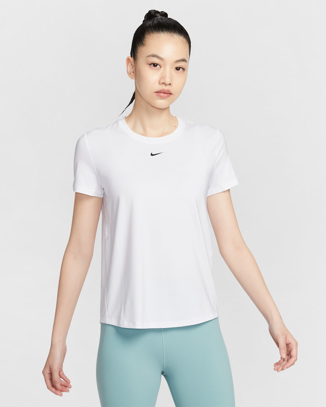 Nike One Classic Women's Dri-FIT Short-Sleeve Top - White/Black