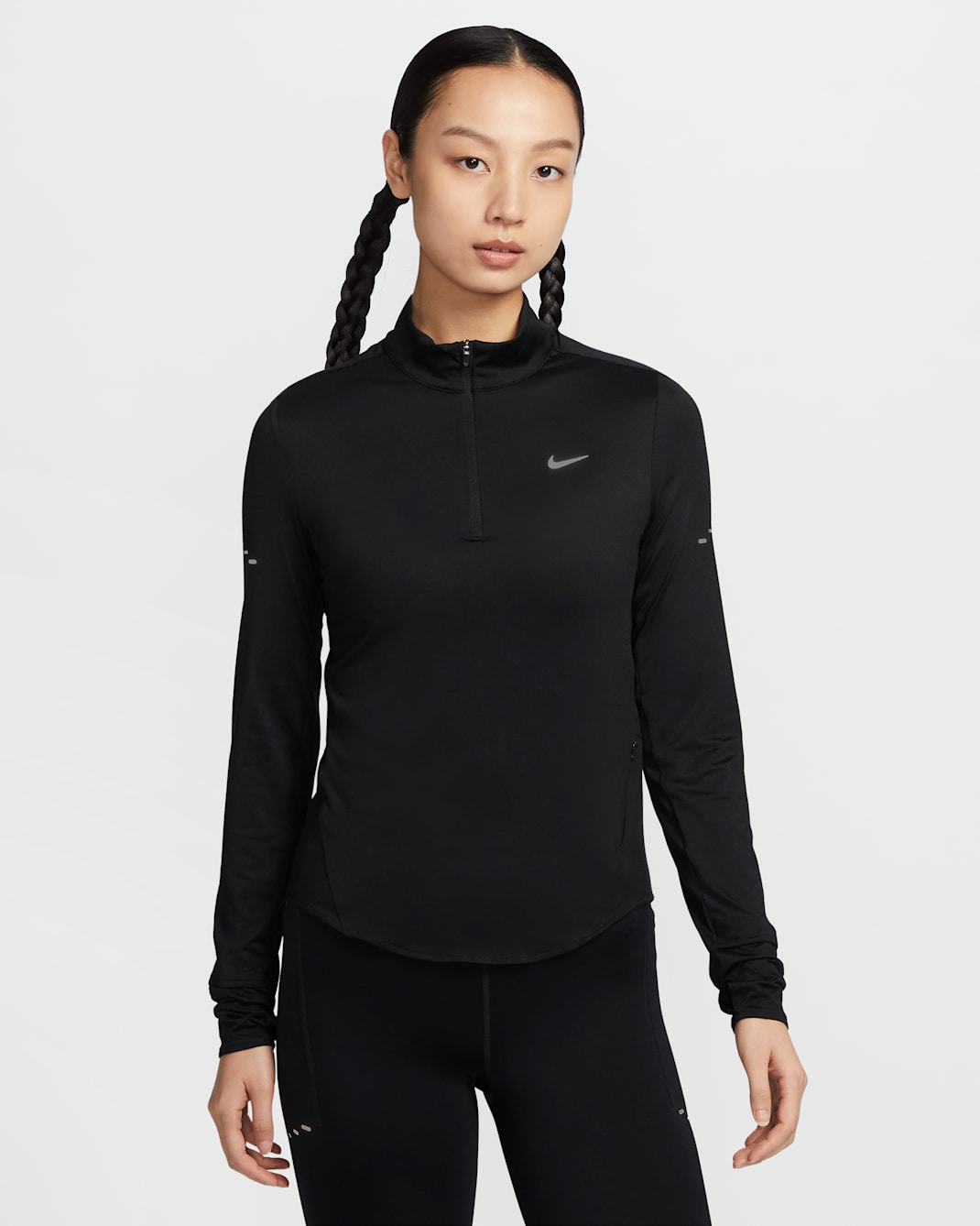 Nike Swift Women's Dri-FIT UV 1/4-Zip Running Top - Black